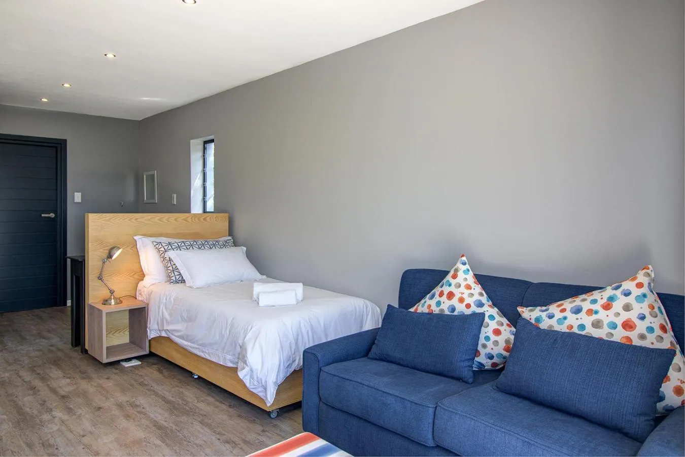 Bed in Sky Blue Guest House