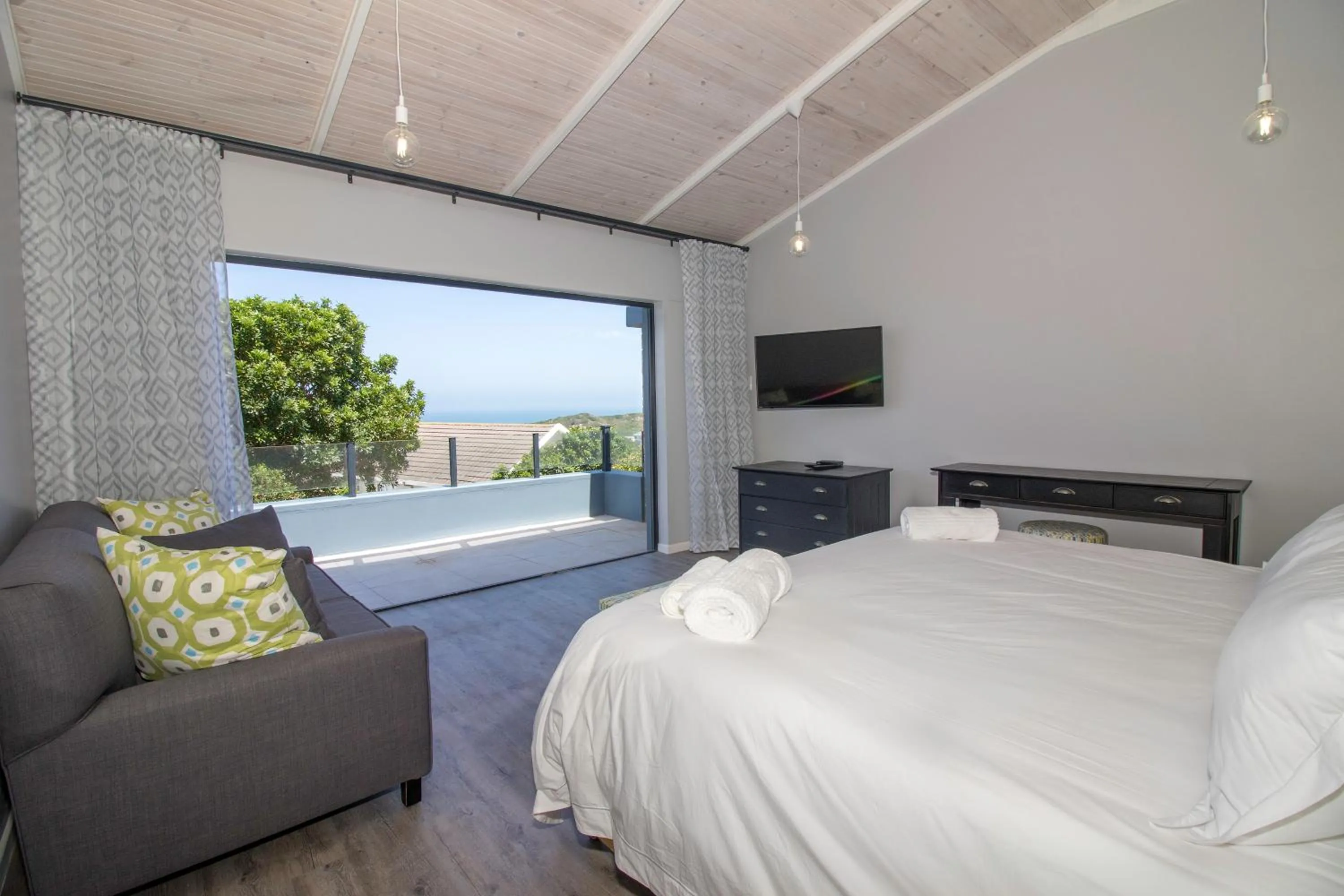 Bed in Sky Blue Guest House