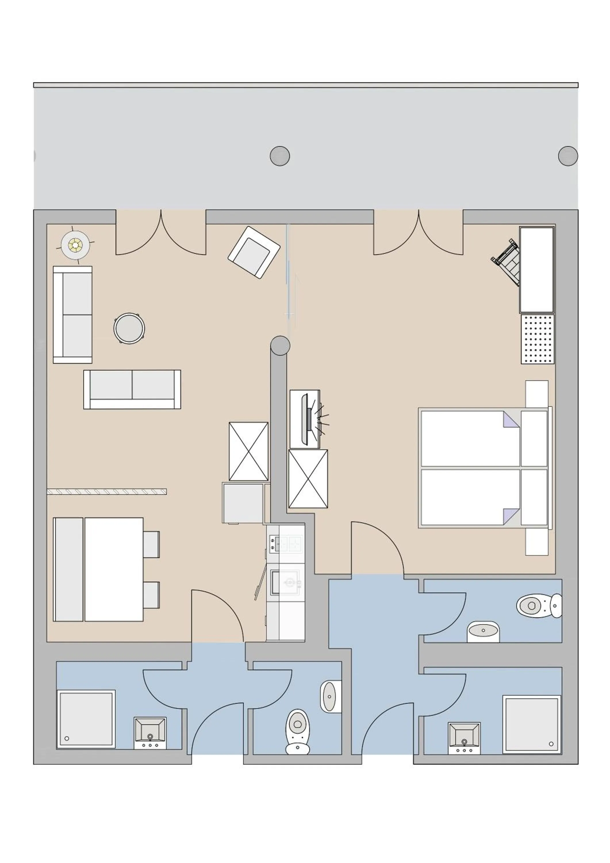 Photo of the whole room in Aparthotel Klopeinersee