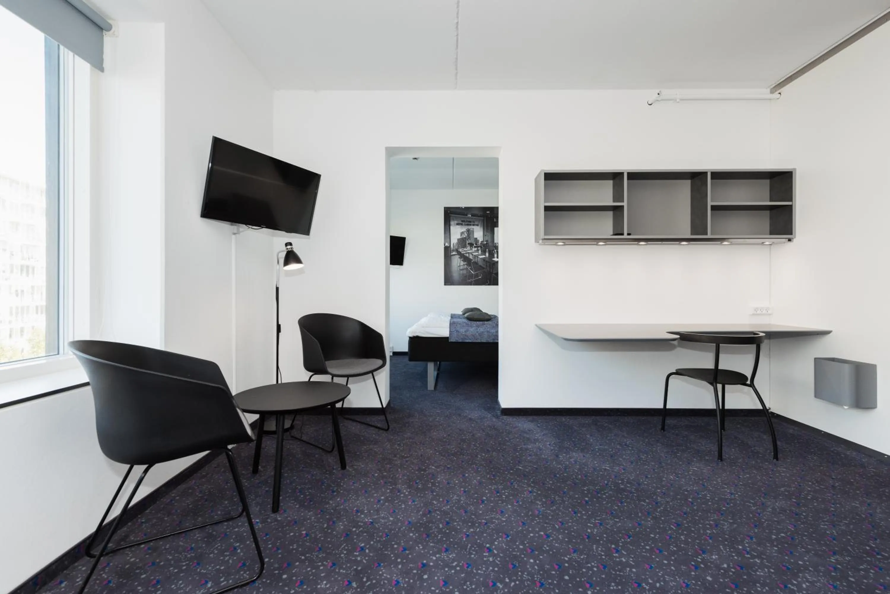 Living room in Cabinn Apartments