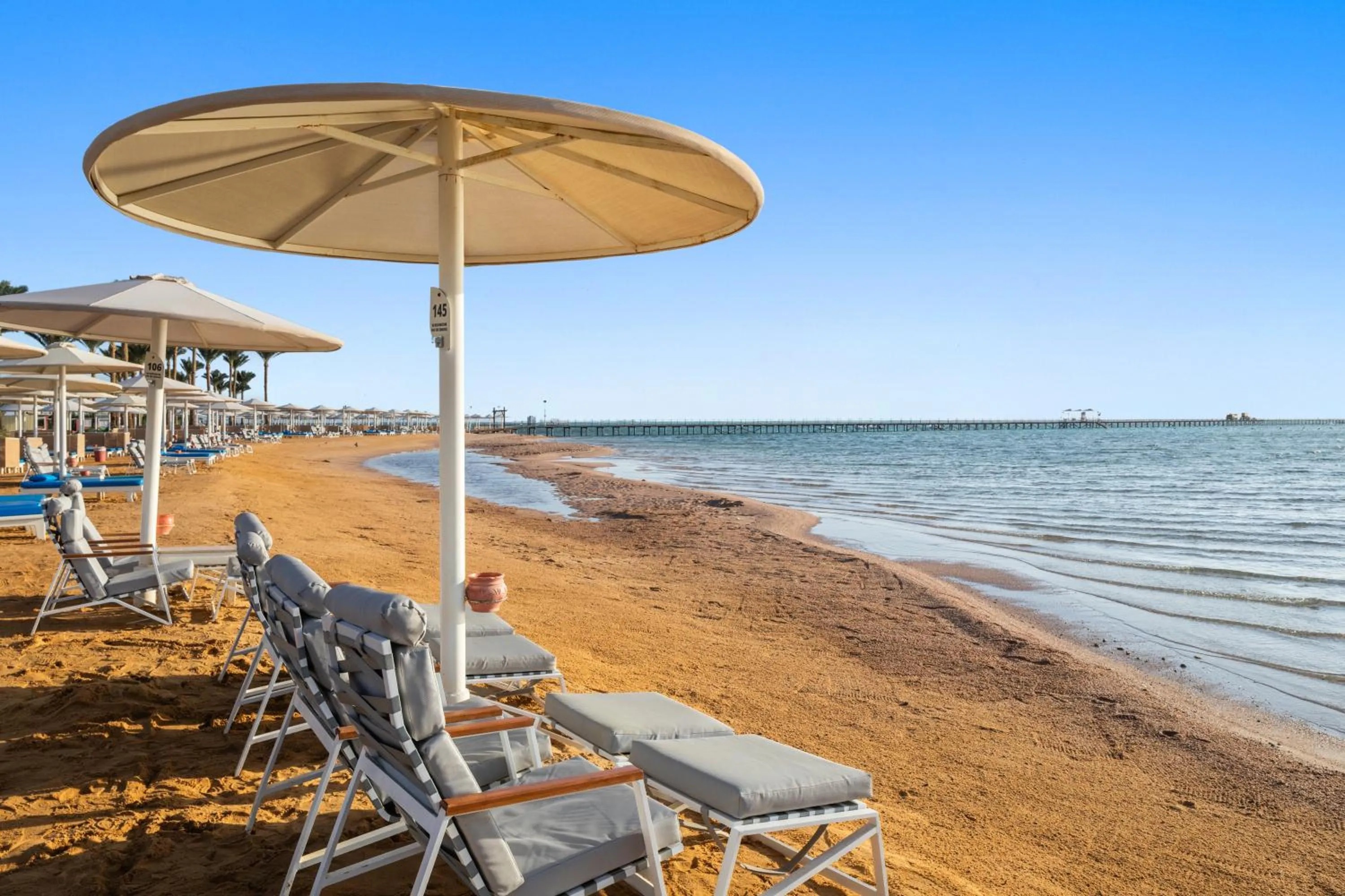 Beach in Pickalbatros Laguna Vista Aqua Park - 24 HRS All Inclusive