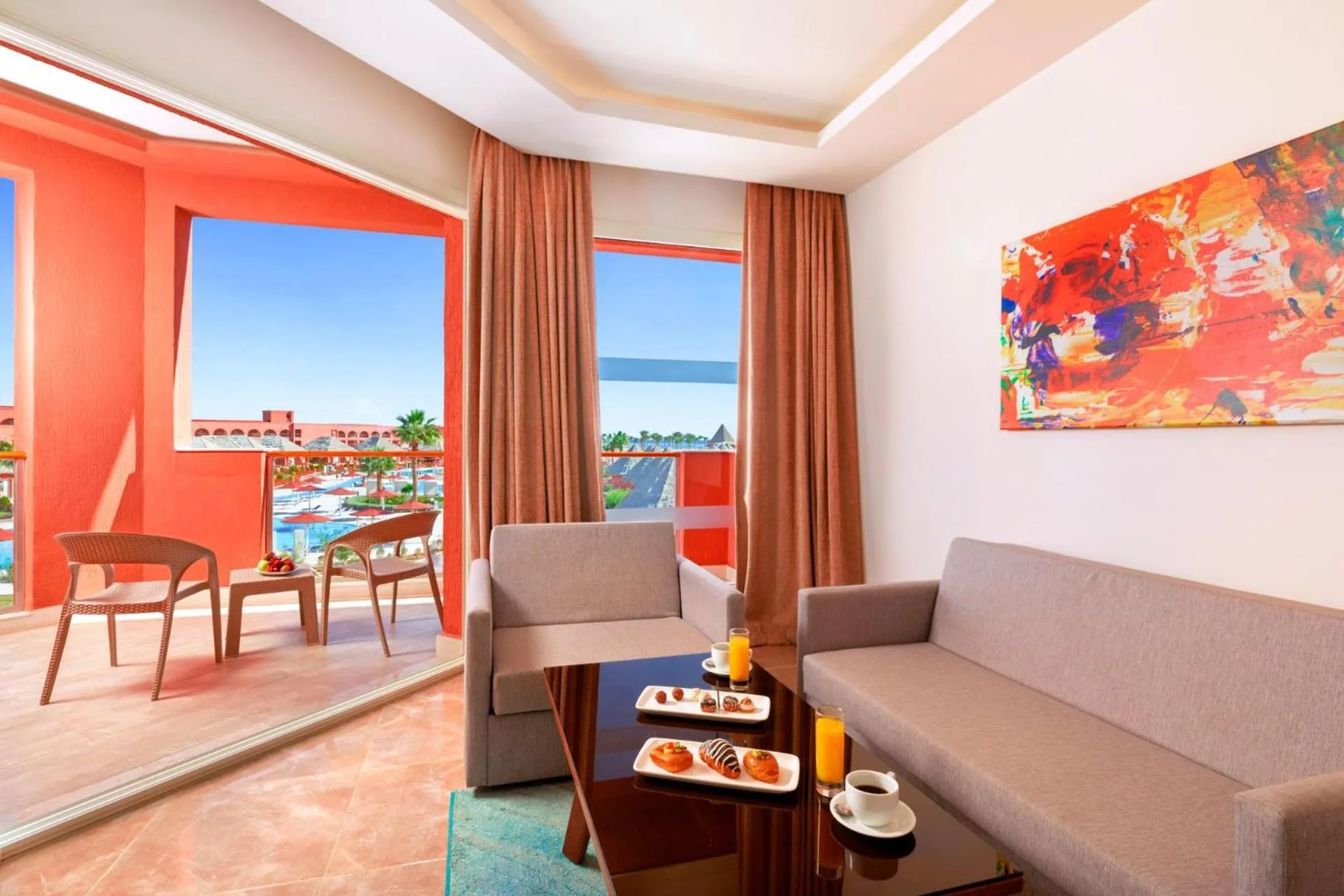 Balcony/Terrace in Pickalbatros Laguna Vista Aqua Park - 24 HRS All Inclusive