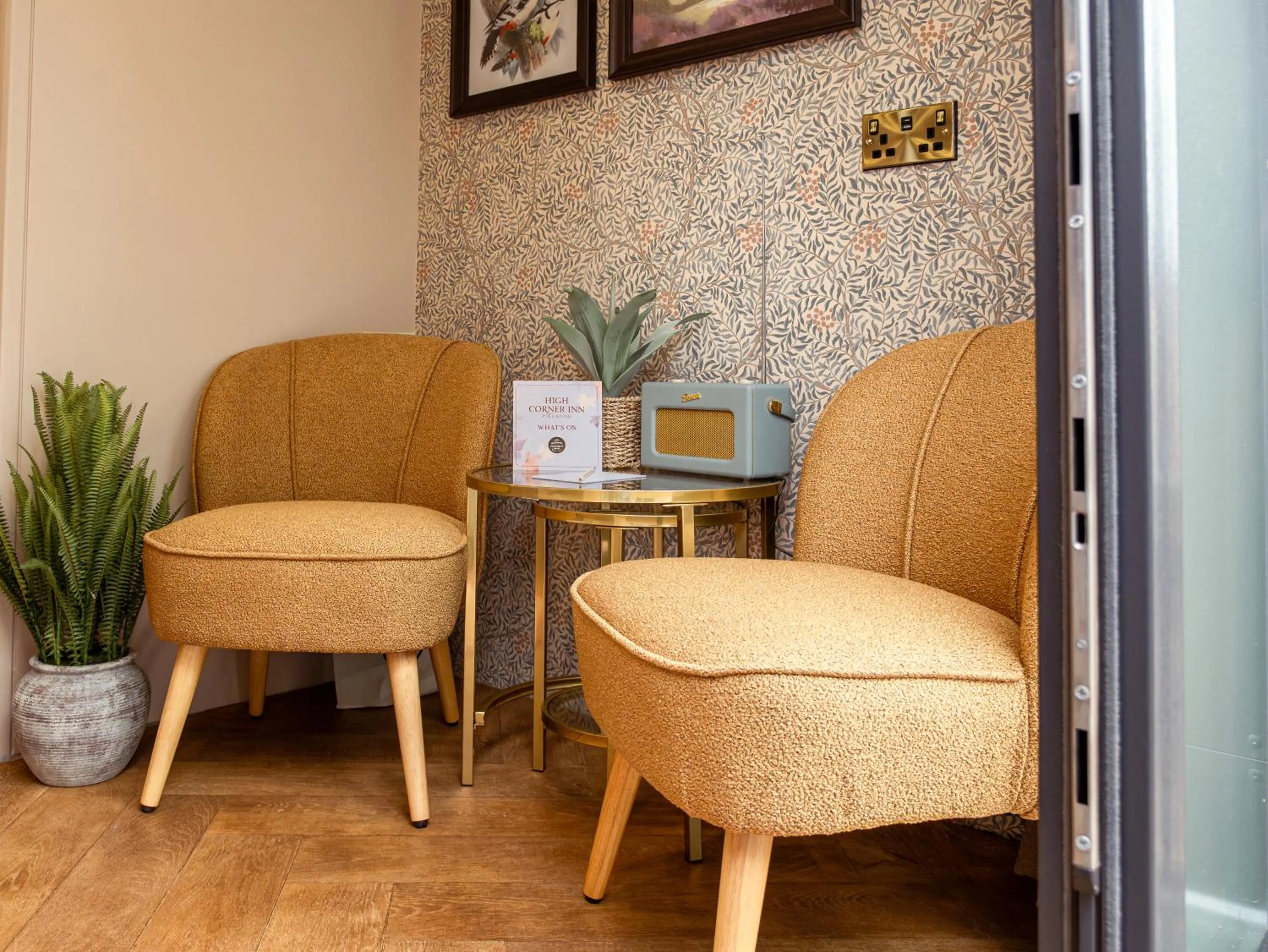 Seating area in High Corner Inn