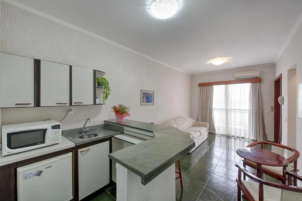 Kitchen or kitchenette in Flat Itararé Tower Beach