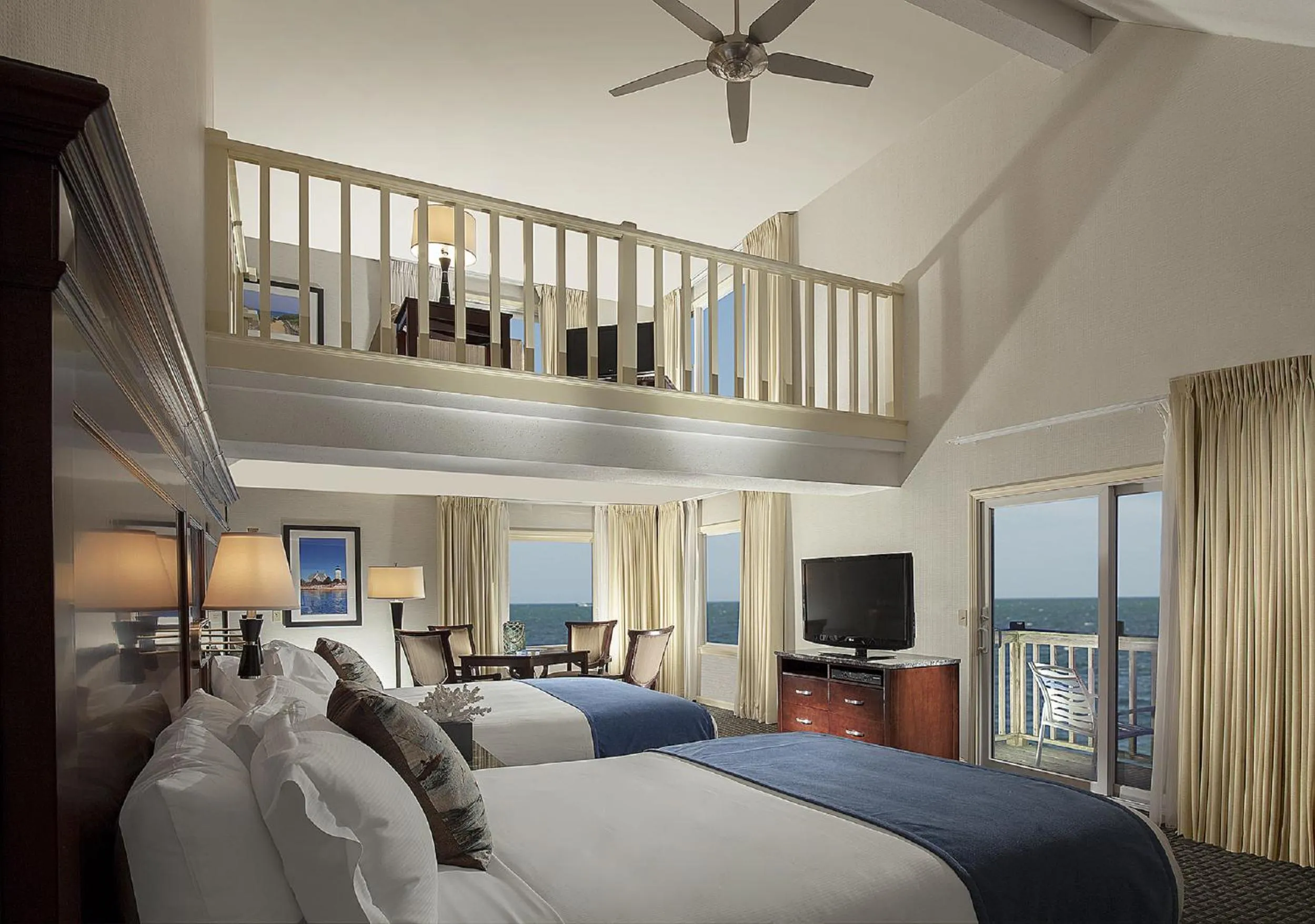 Bed in Ocean Mist Hotel