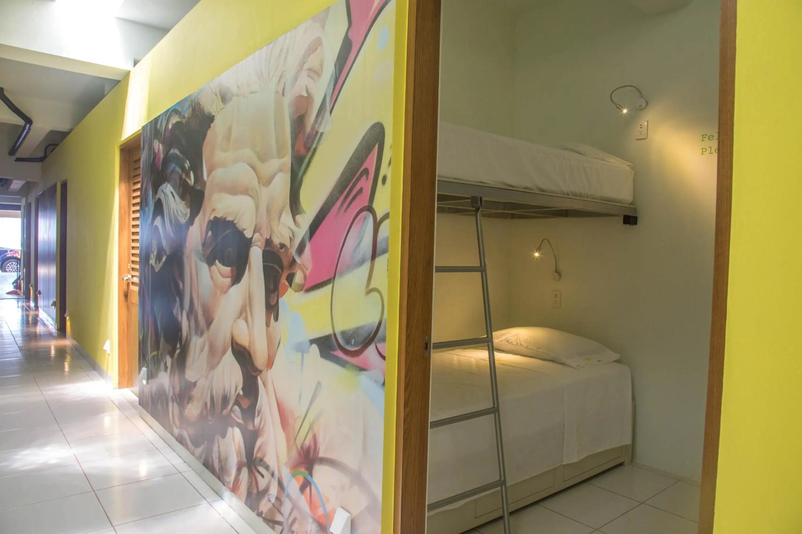 Bedroom, Bed in Hostel Frente al Mar Tropico 20º