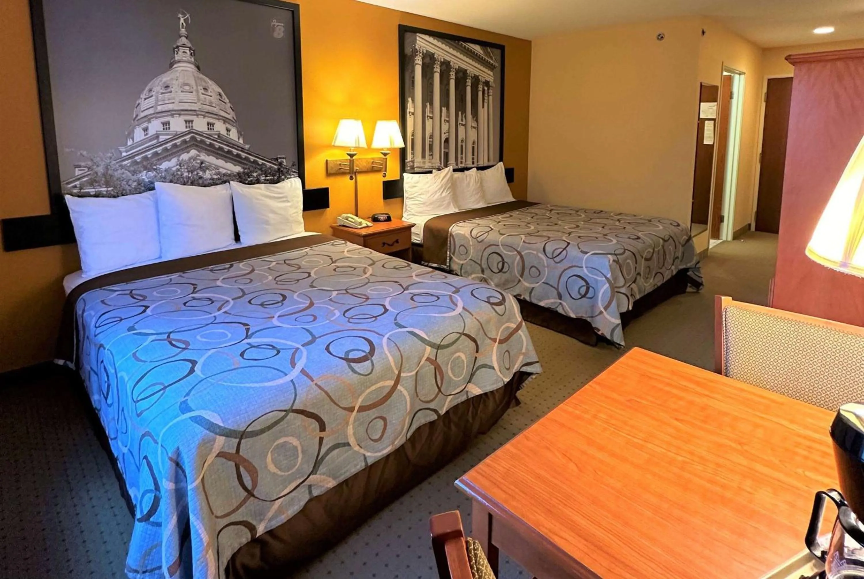 Photo of the whole room, Bed in Super 8 by Wyndham Topeka at Forbes Landing