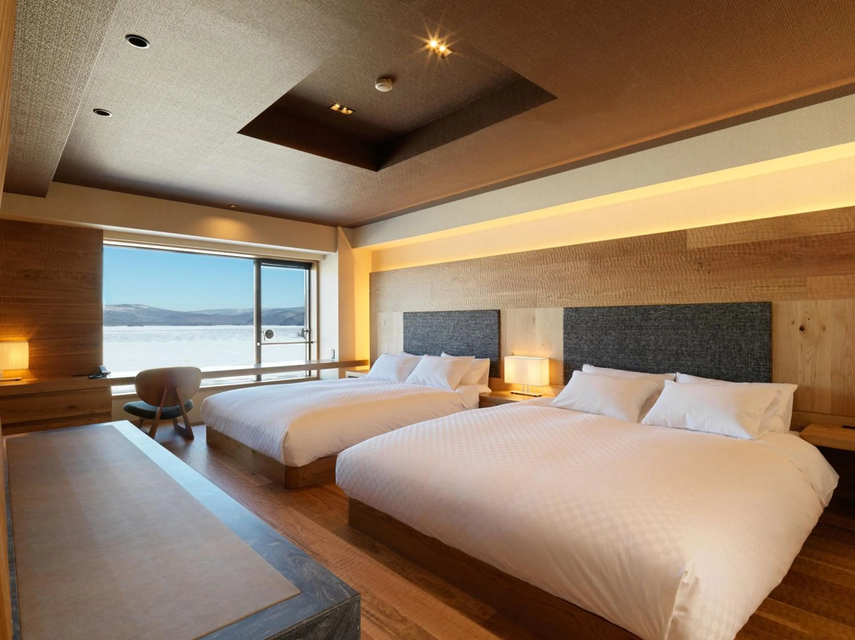 Bedroom, Bed in Akan Yuku no Sato Tsuruga