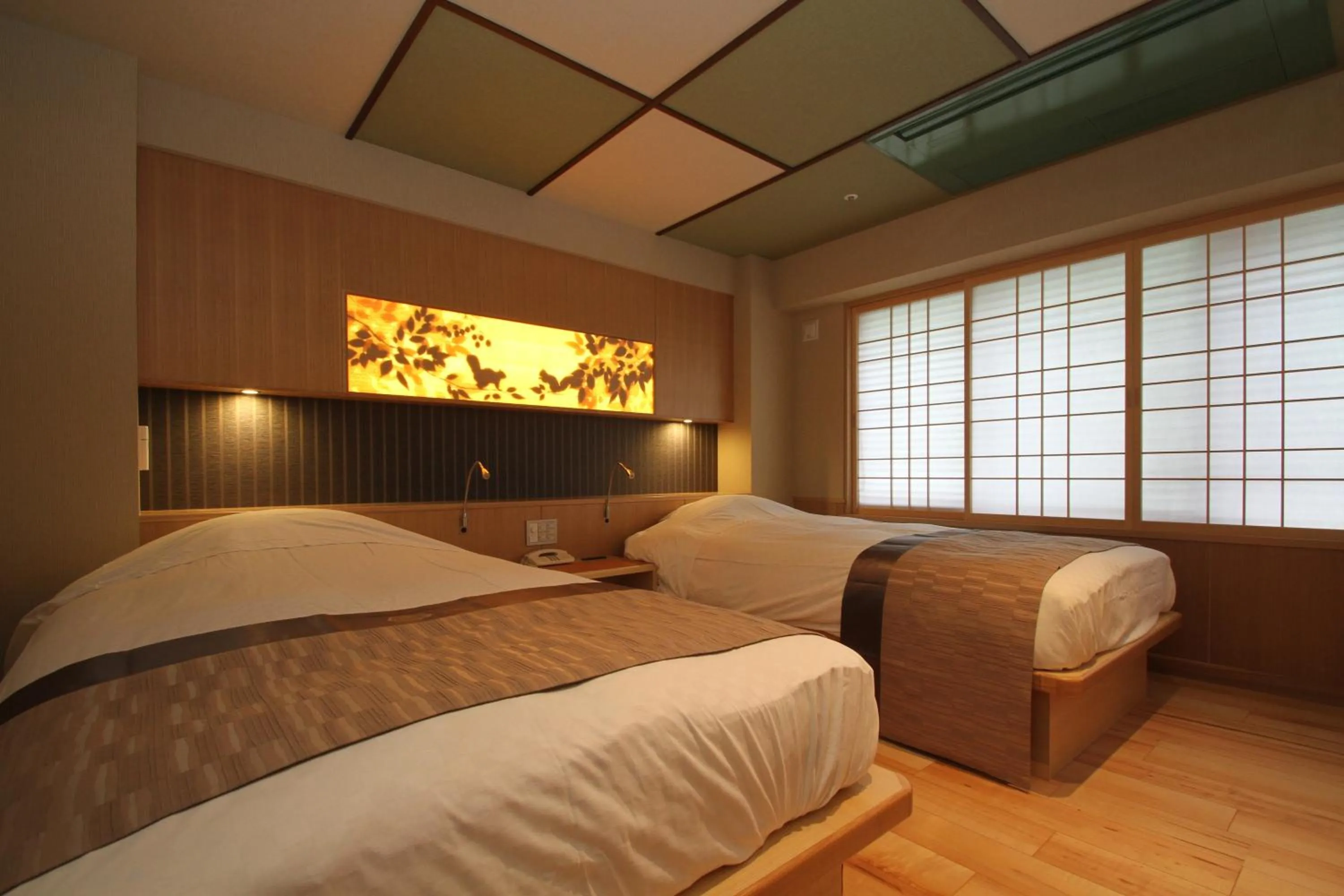 Photo of the whole room, Bed in Akan Yuku no Sato Tsuruga