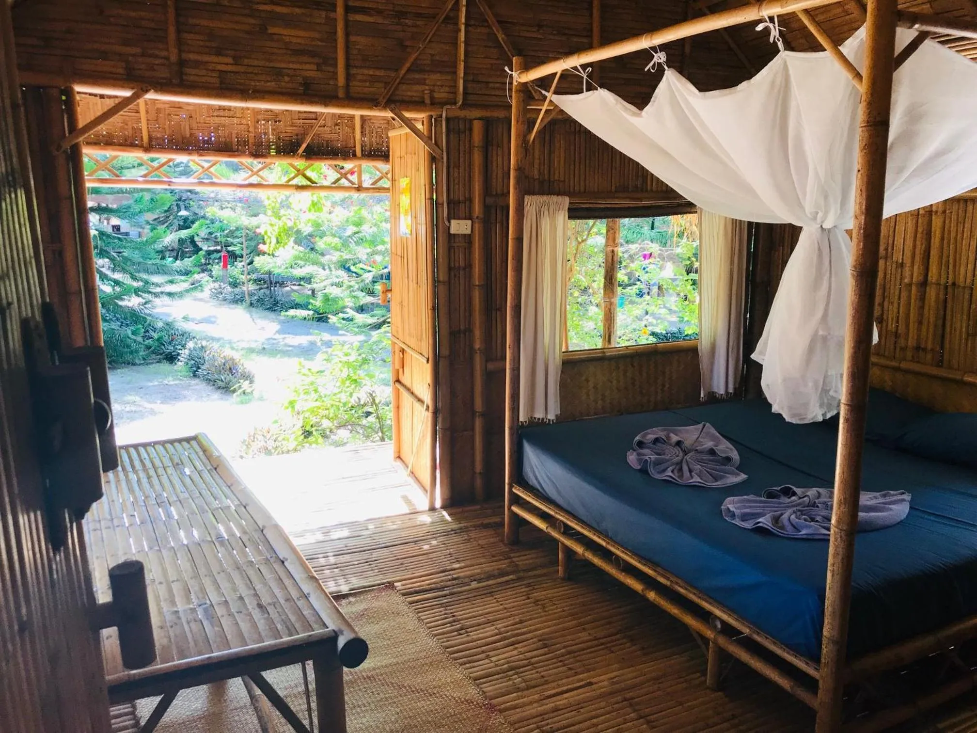 View (from property/room), Bed in Green View Beach Resort