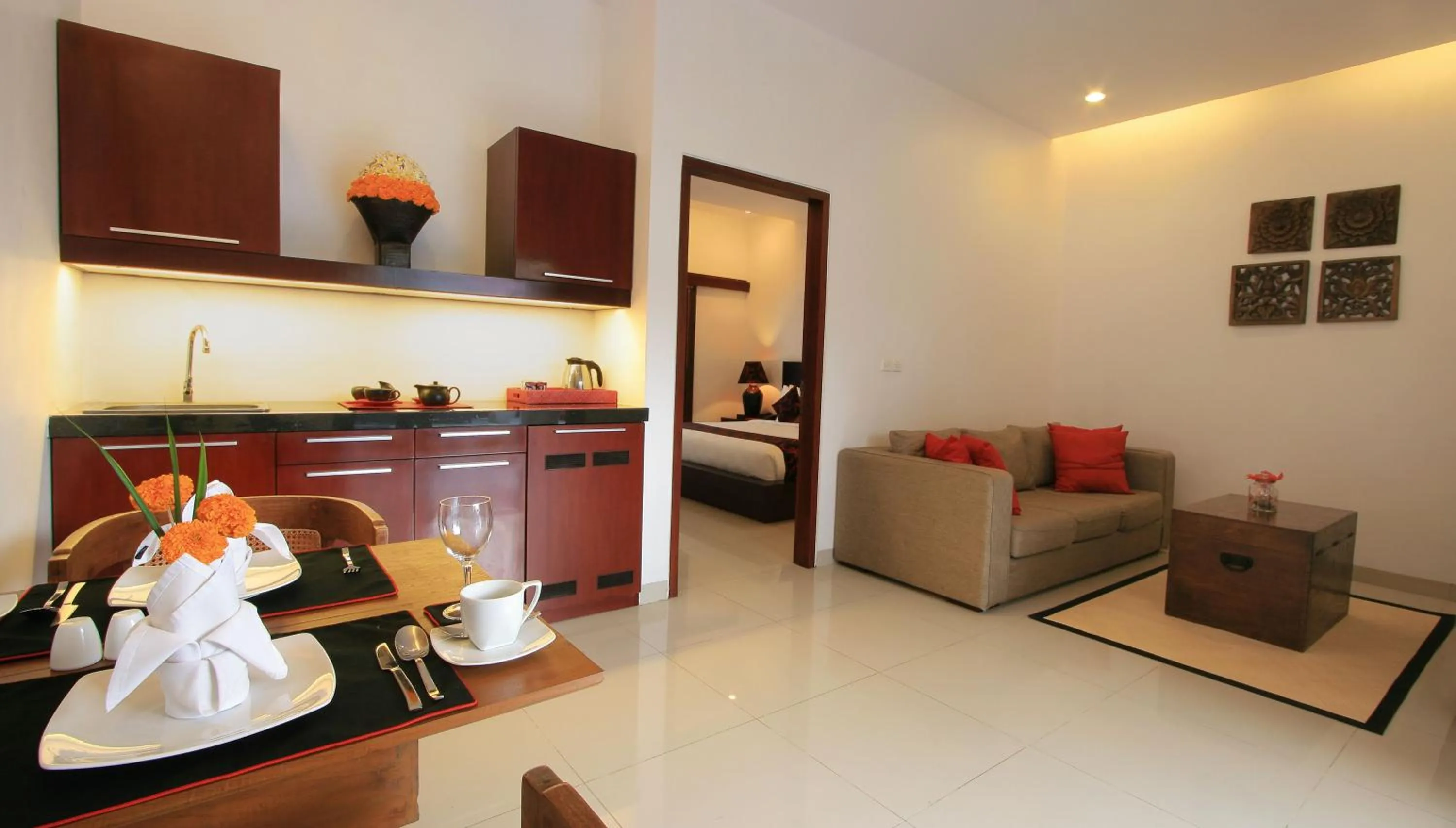 Kitchen or kitchenette in Kamar Kamar Boutique Hotel