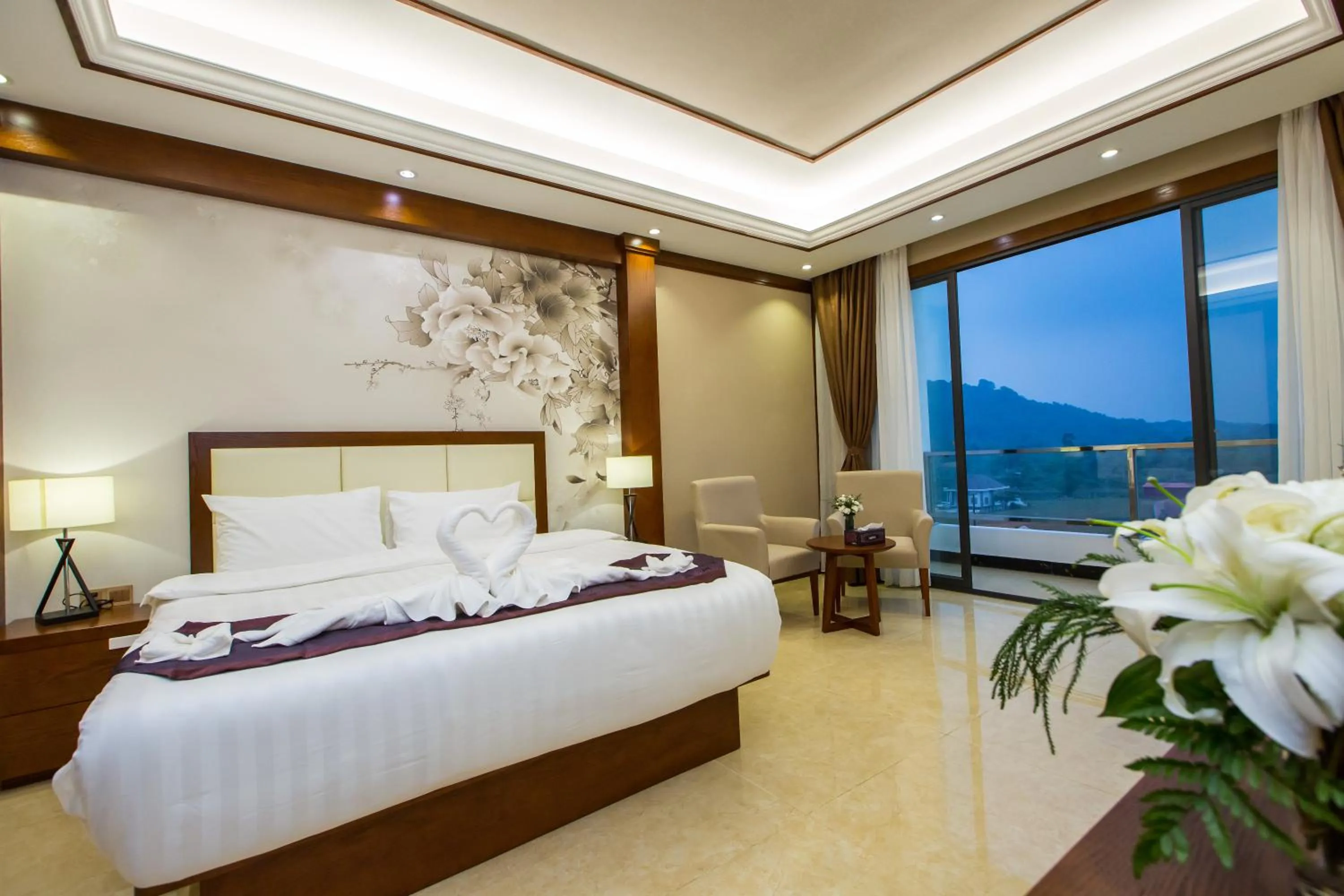 Bedroom in Paksong Danngarm Hotel