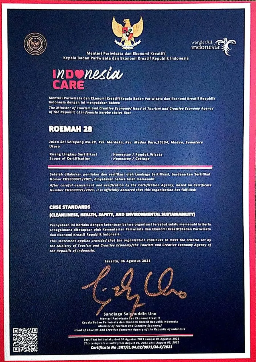 Certificate/Award in Roemah 28 Syariah