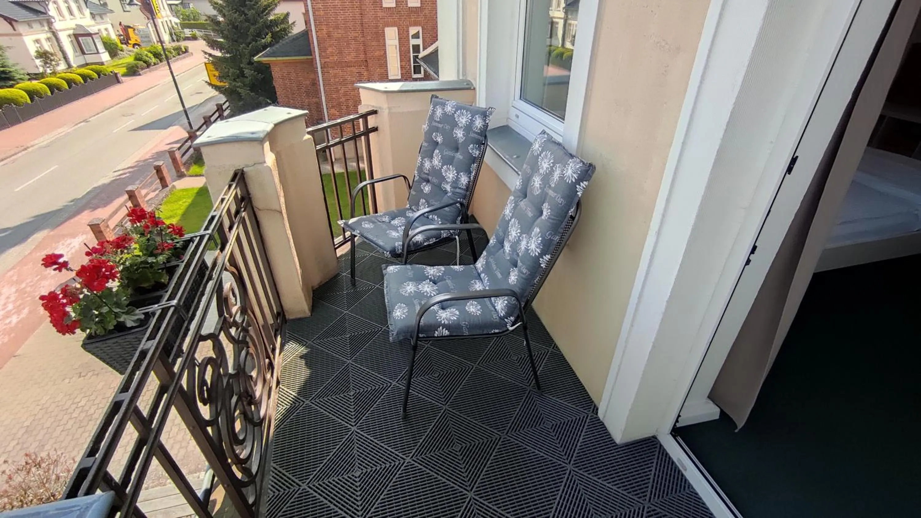 Balcony/Terrace in Hotel Garni "Villa am Schaalsee"