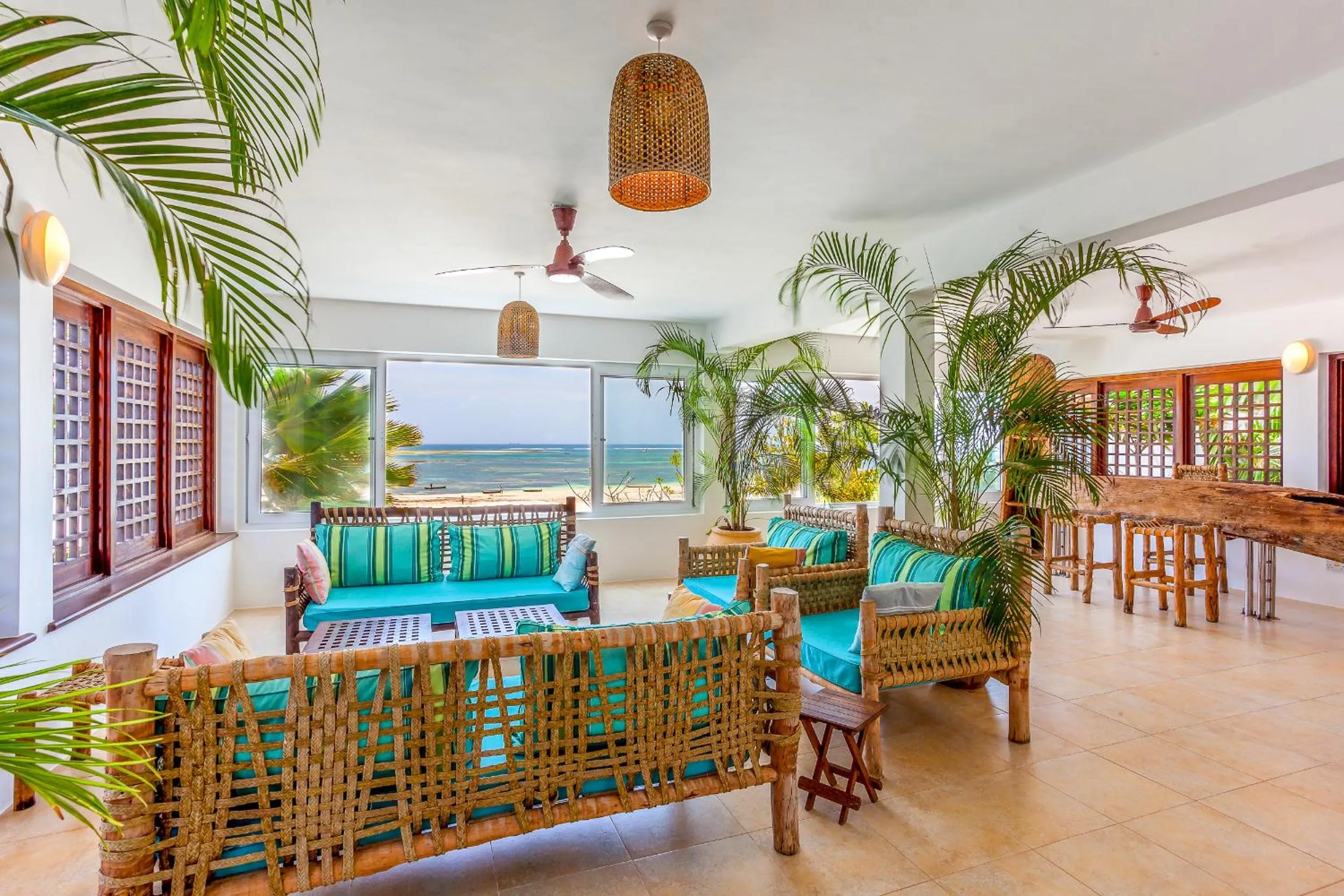 Living room in Tequila Sunrise Beach Cabana - Diani Beach