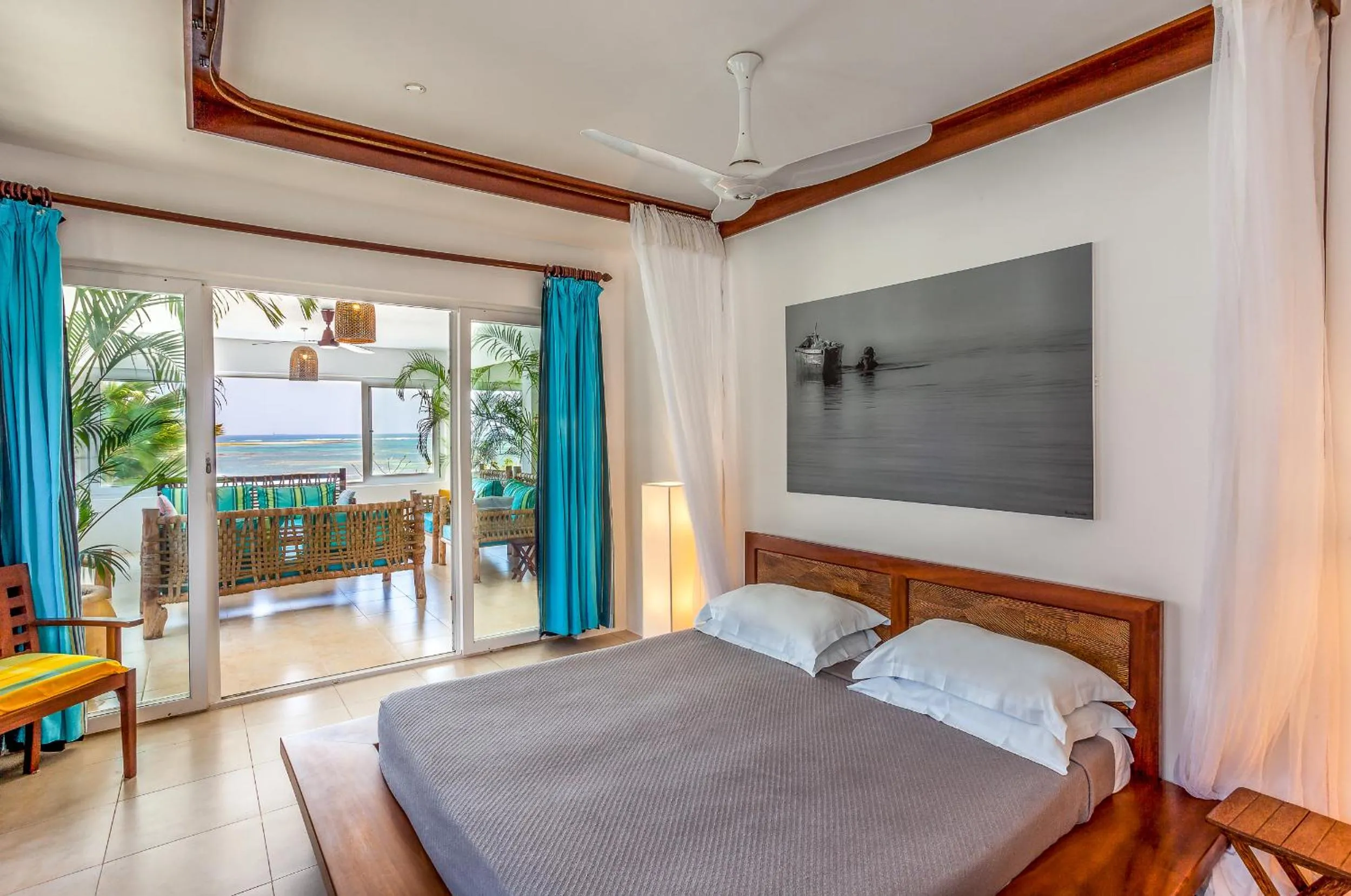 Bedroom, Bed in Tequila Sunrise Beach Cabana - Diani Beach