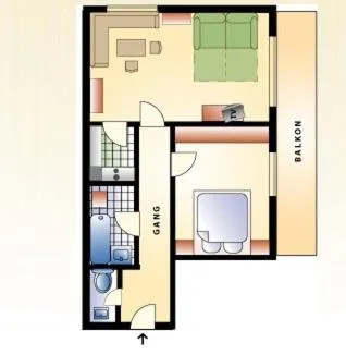 Floor plan in Hotel Solstein