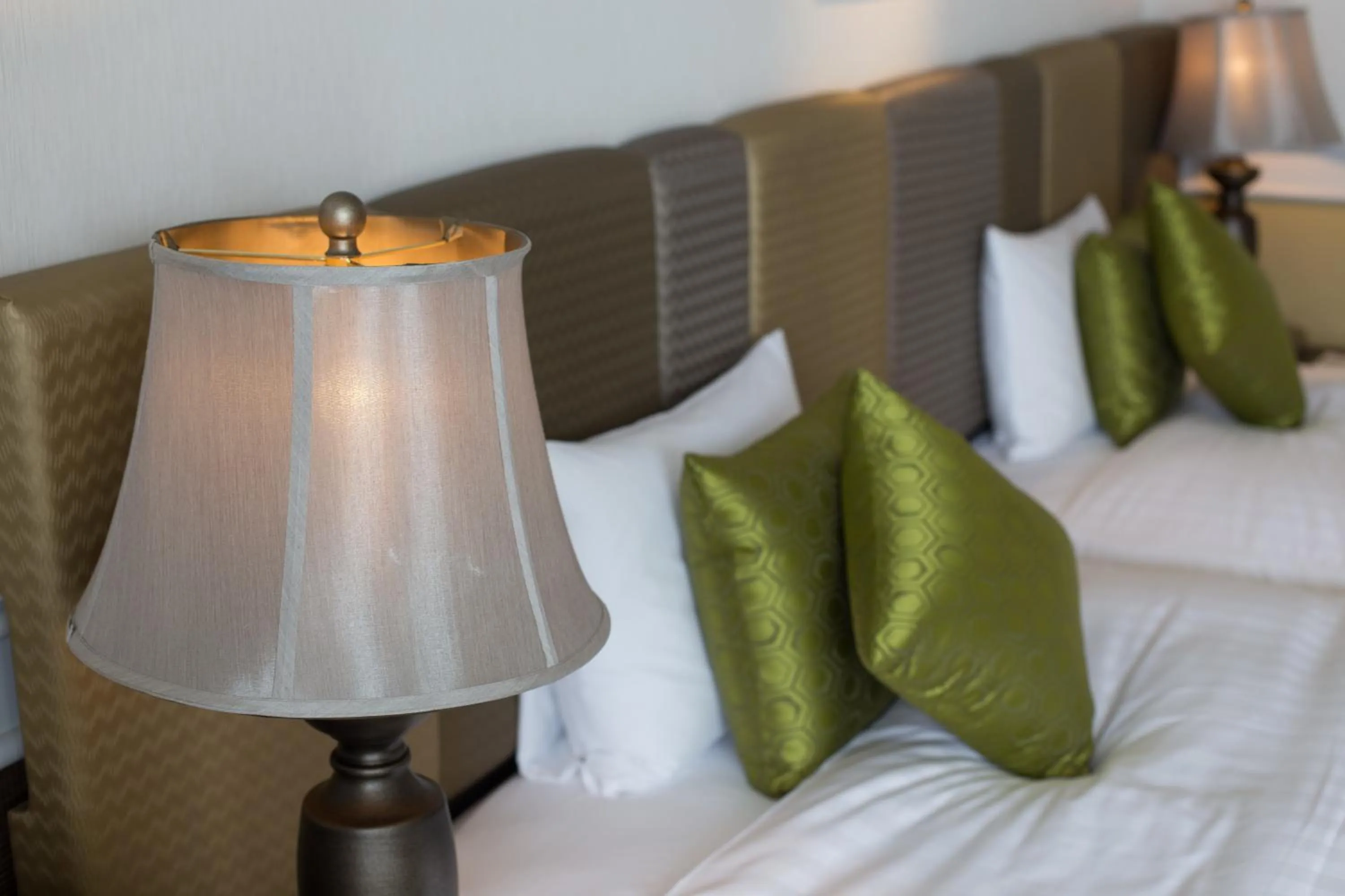 Decorative detail, Bed in Royal View Hotel Churaumi