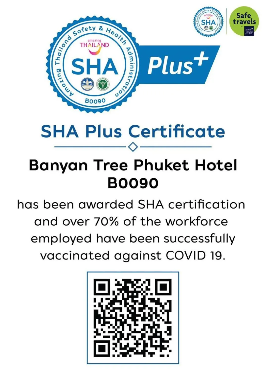 Logo/Certificate/Sign in Banyan Tree Phuket