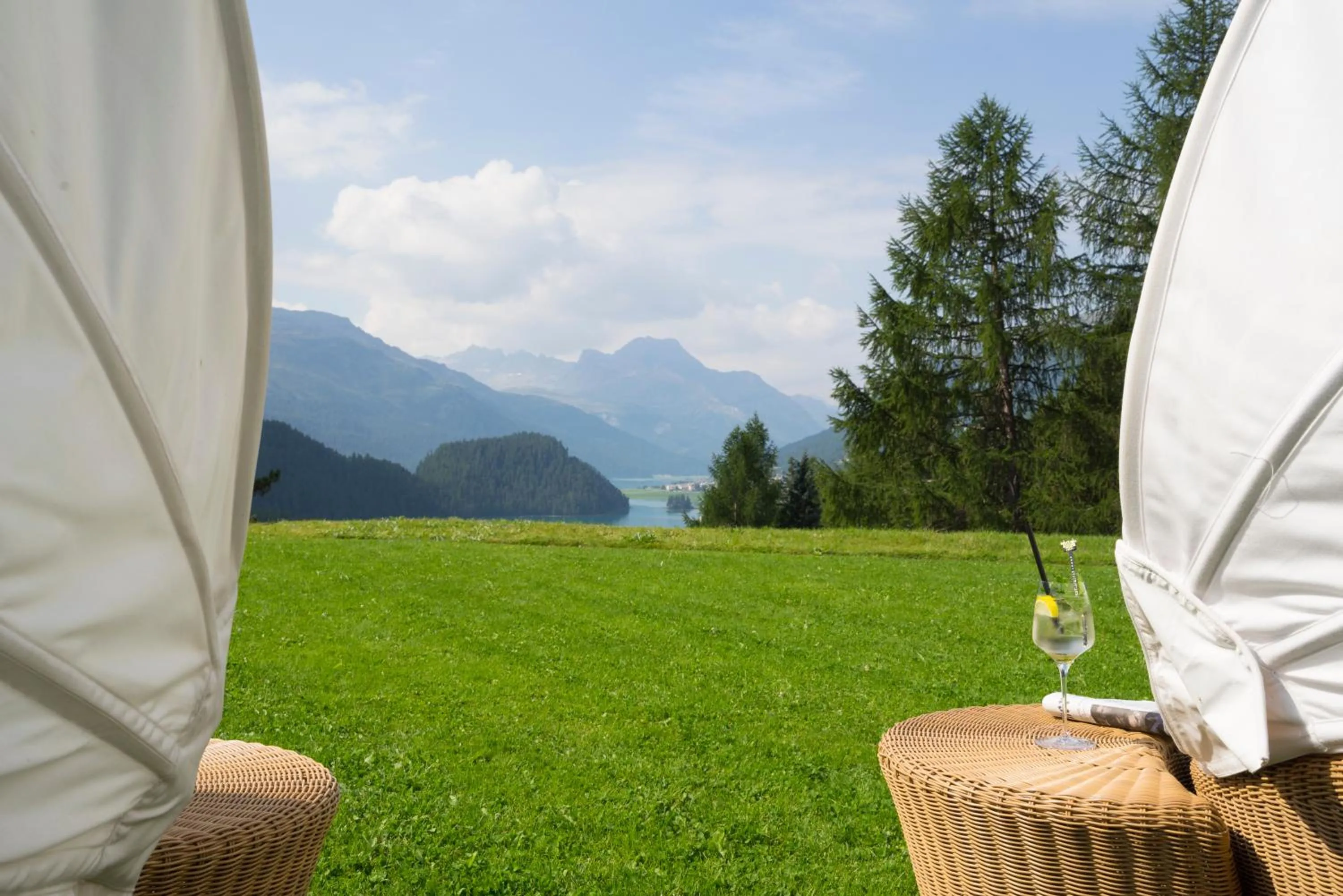 Garden view in Suvretta House