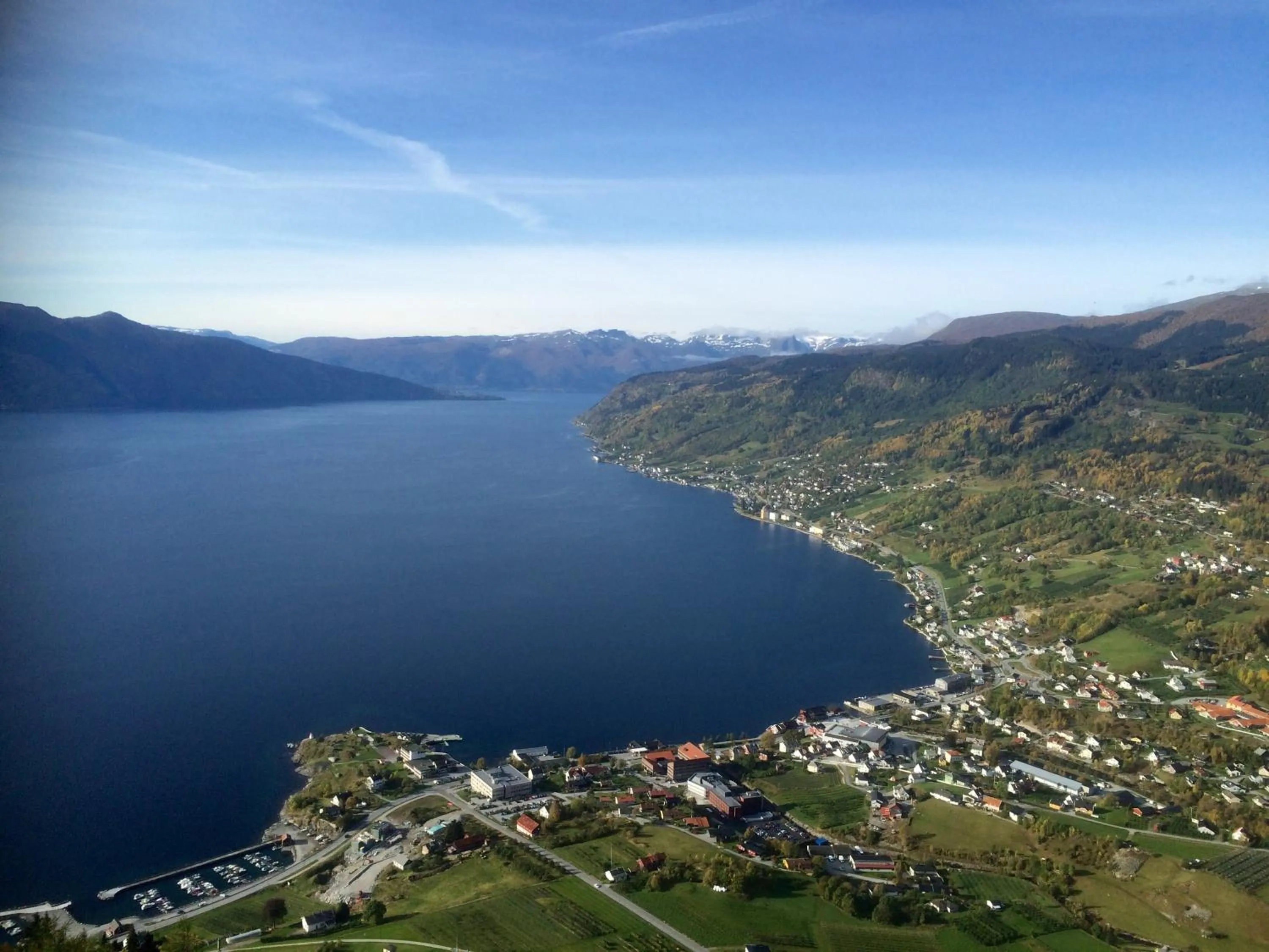 Bird's eye view in Leikanger Fjordhotel - Unike Hoteller