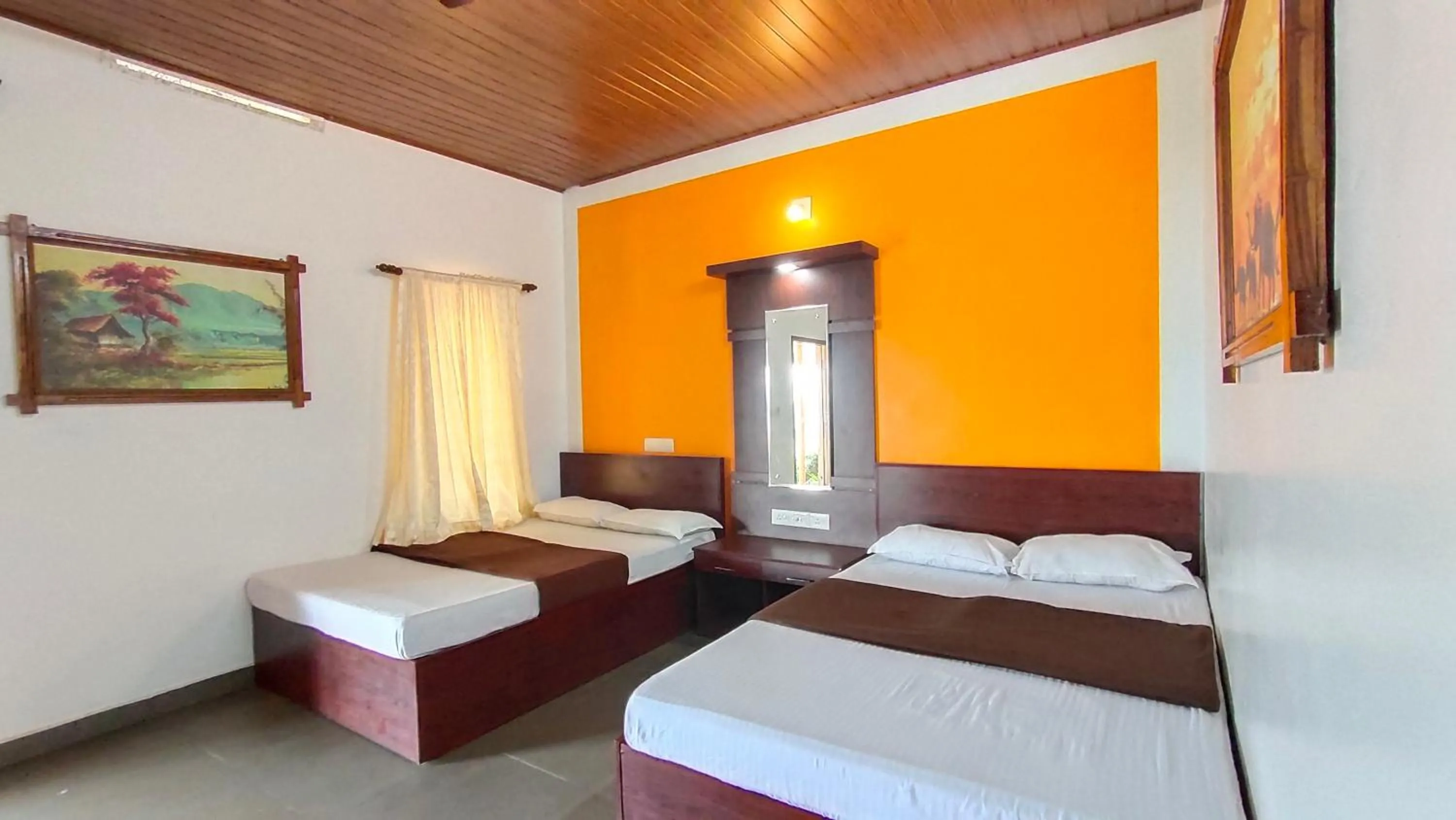 Bed in Theeram Agro Farm Hill Resort Pool Villa Vagamon