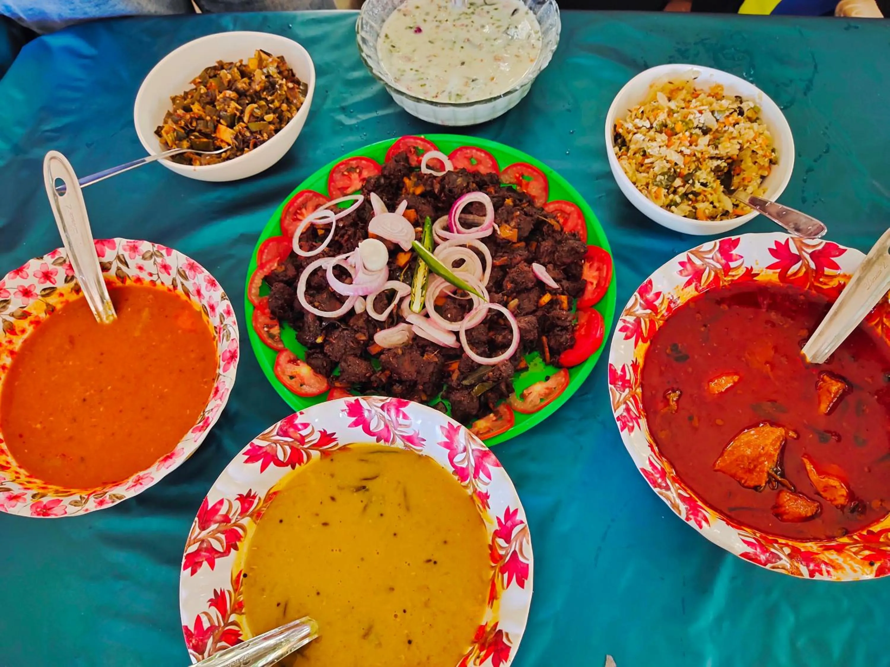 Lunch in Theeram Agro Farm Hill Resort Pool Villa Vagamon