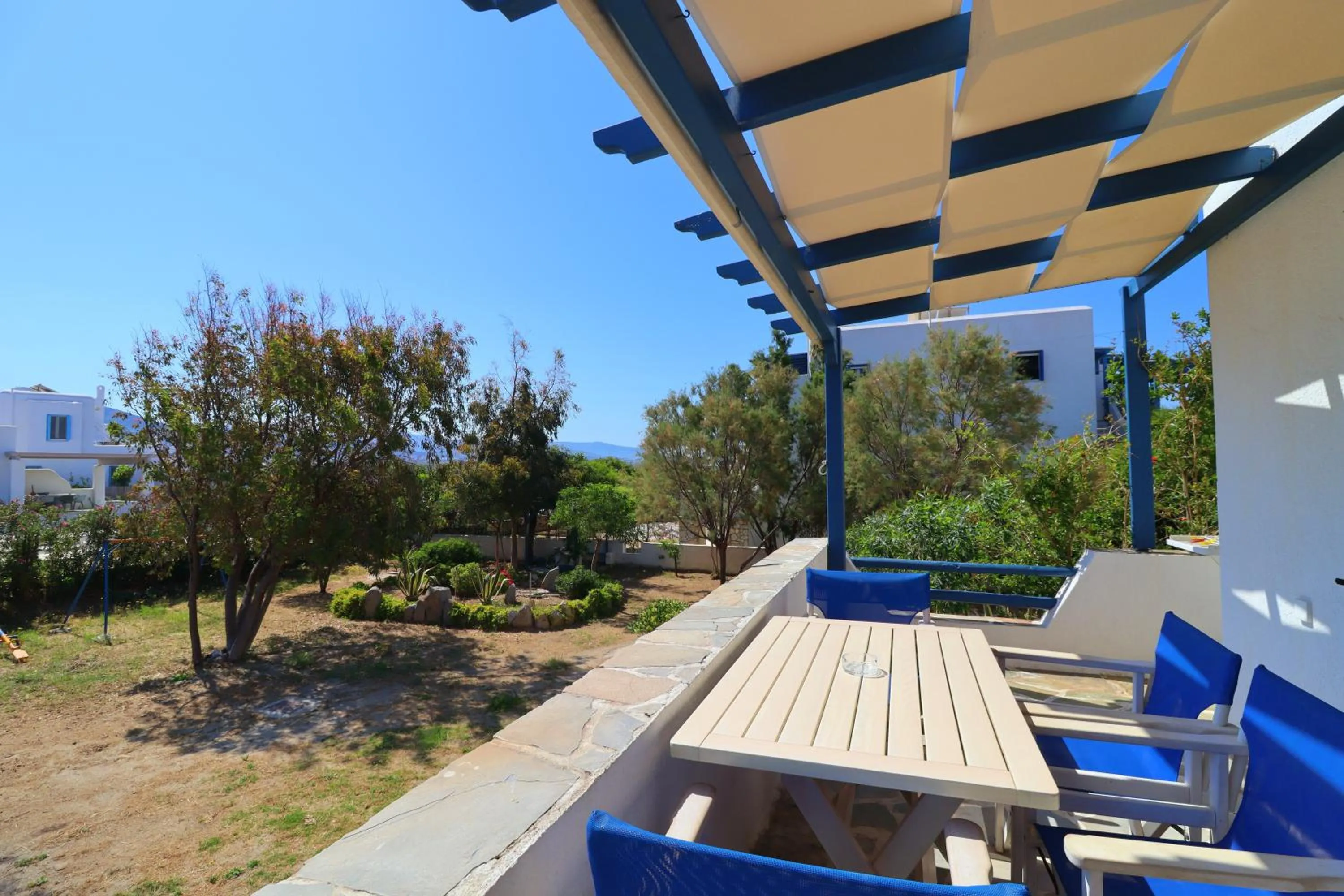 Garden view in Coralli Beach Apartments