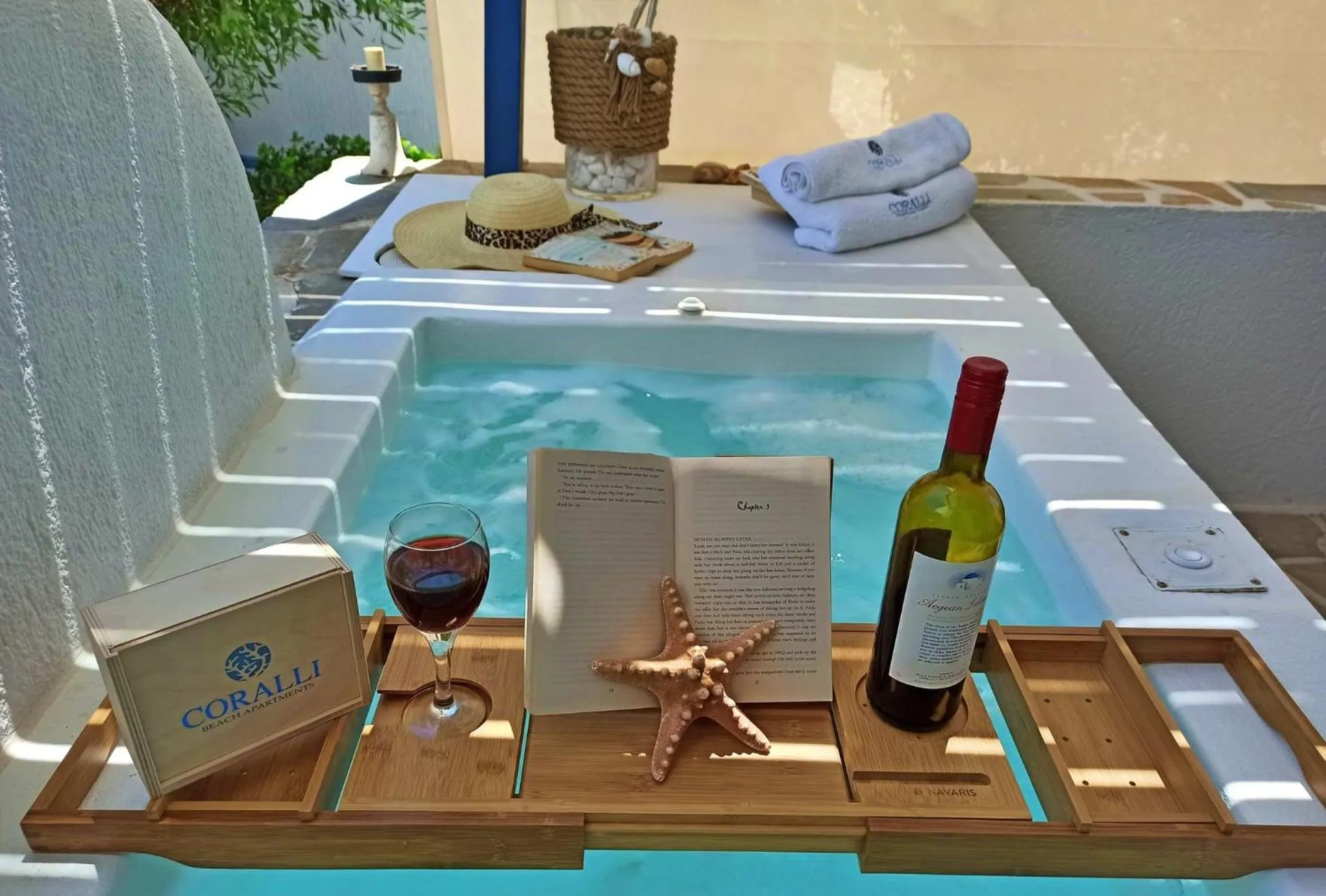Hot Tub in Coralli Beach Apartments