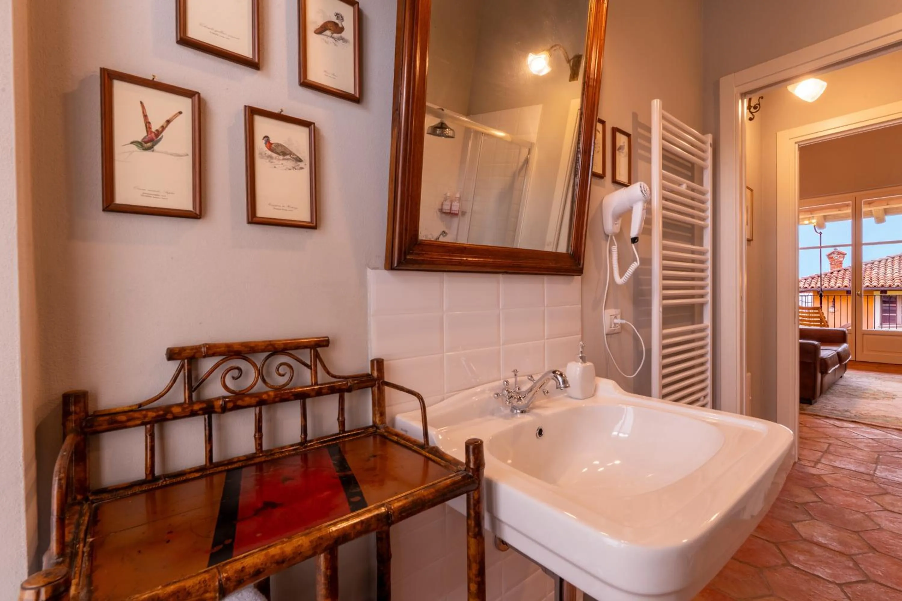 Bathroom, Bed in Villa Bricco dei Cogni