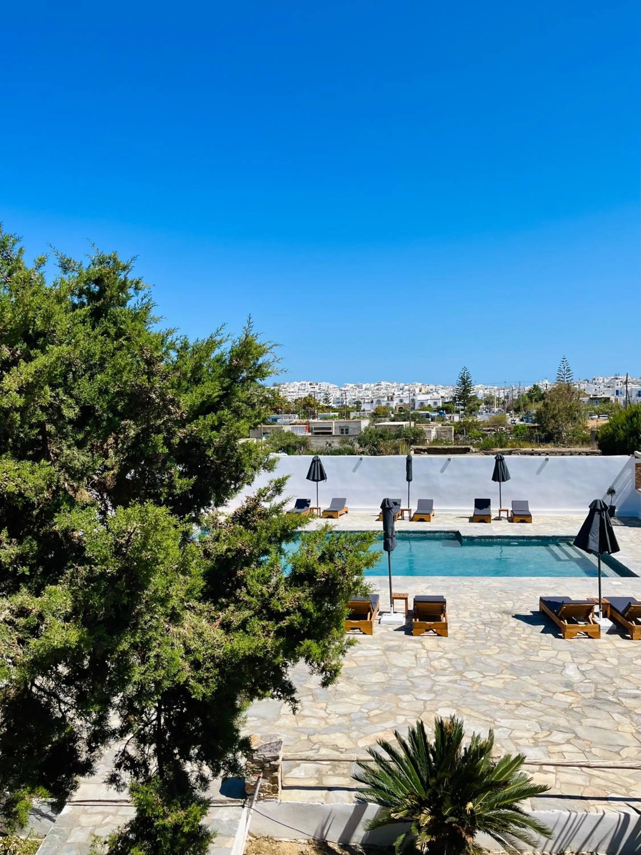 Pool view in Fikas Hotel