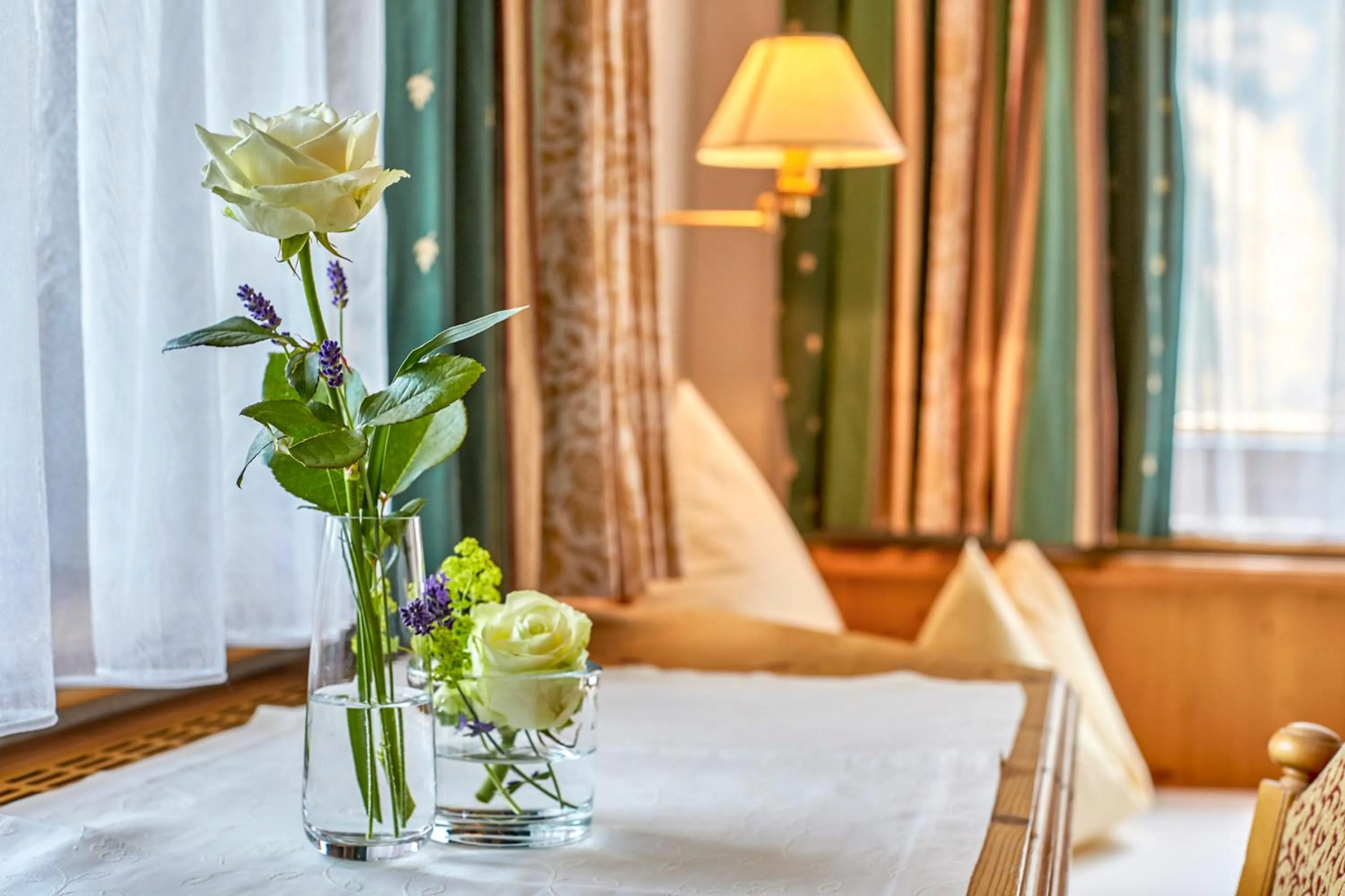 Seating area, Bed in Hotel Sonnhof