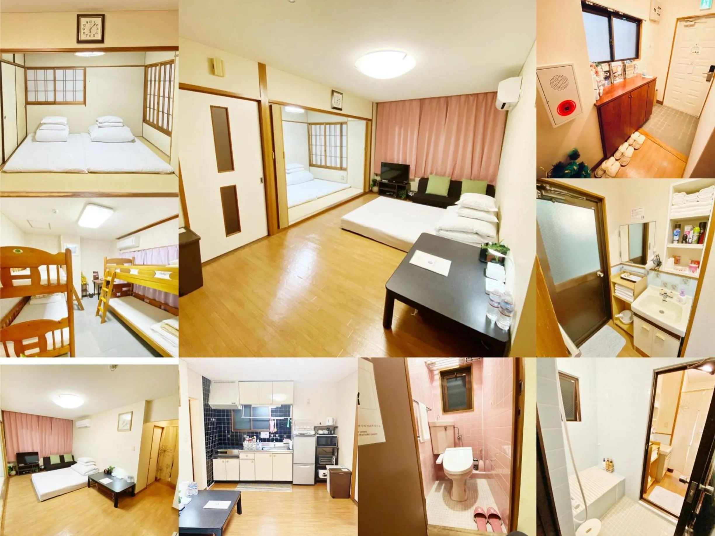 Photo of the whole room, Bed in GuestHouse017徳島個室 飲食街中心 阿波踊り会館7分 文理&徳島大学 アスティとくしま車8分