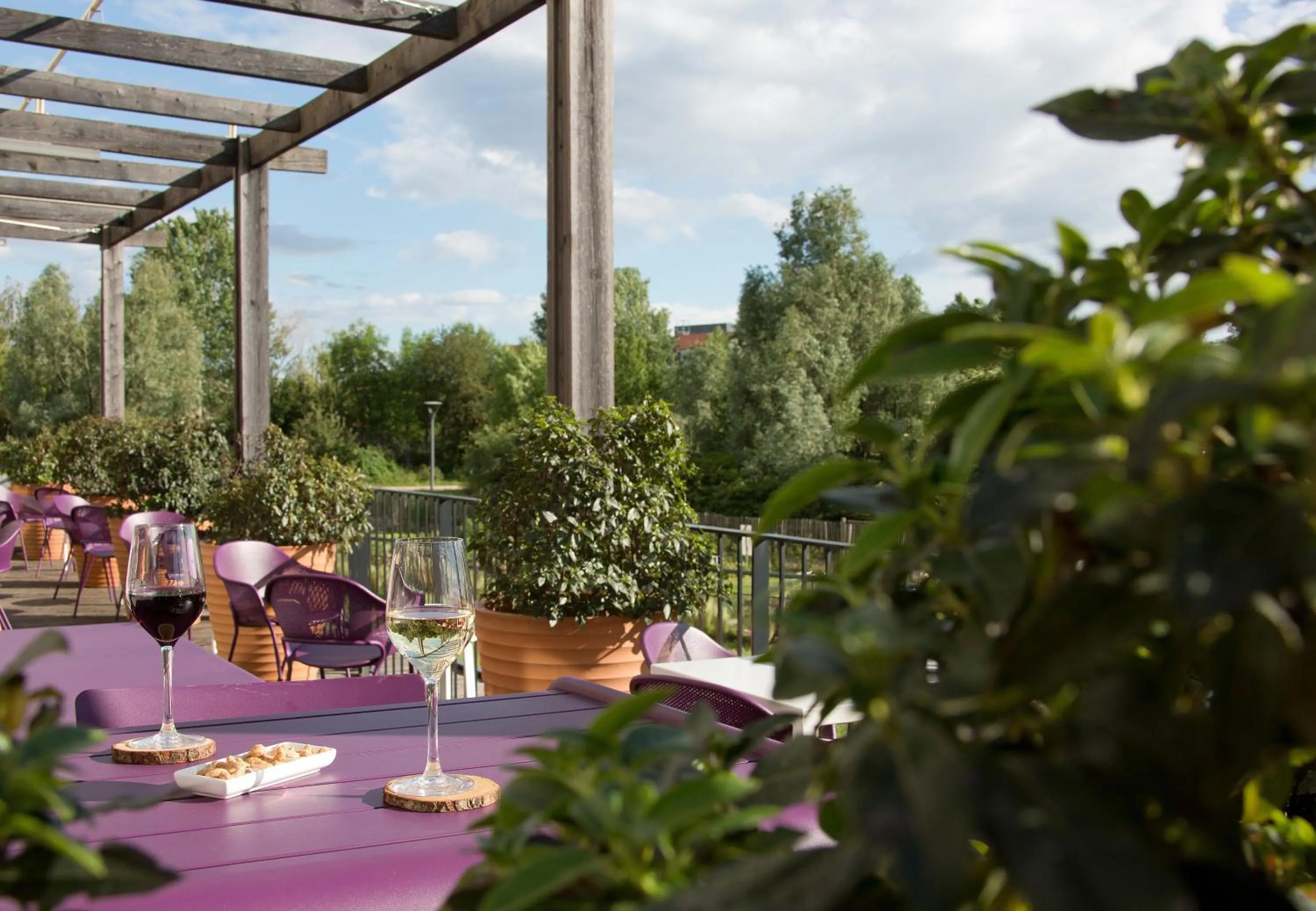 Patio in DoubleTree by Hilton Lyon Eurexpo