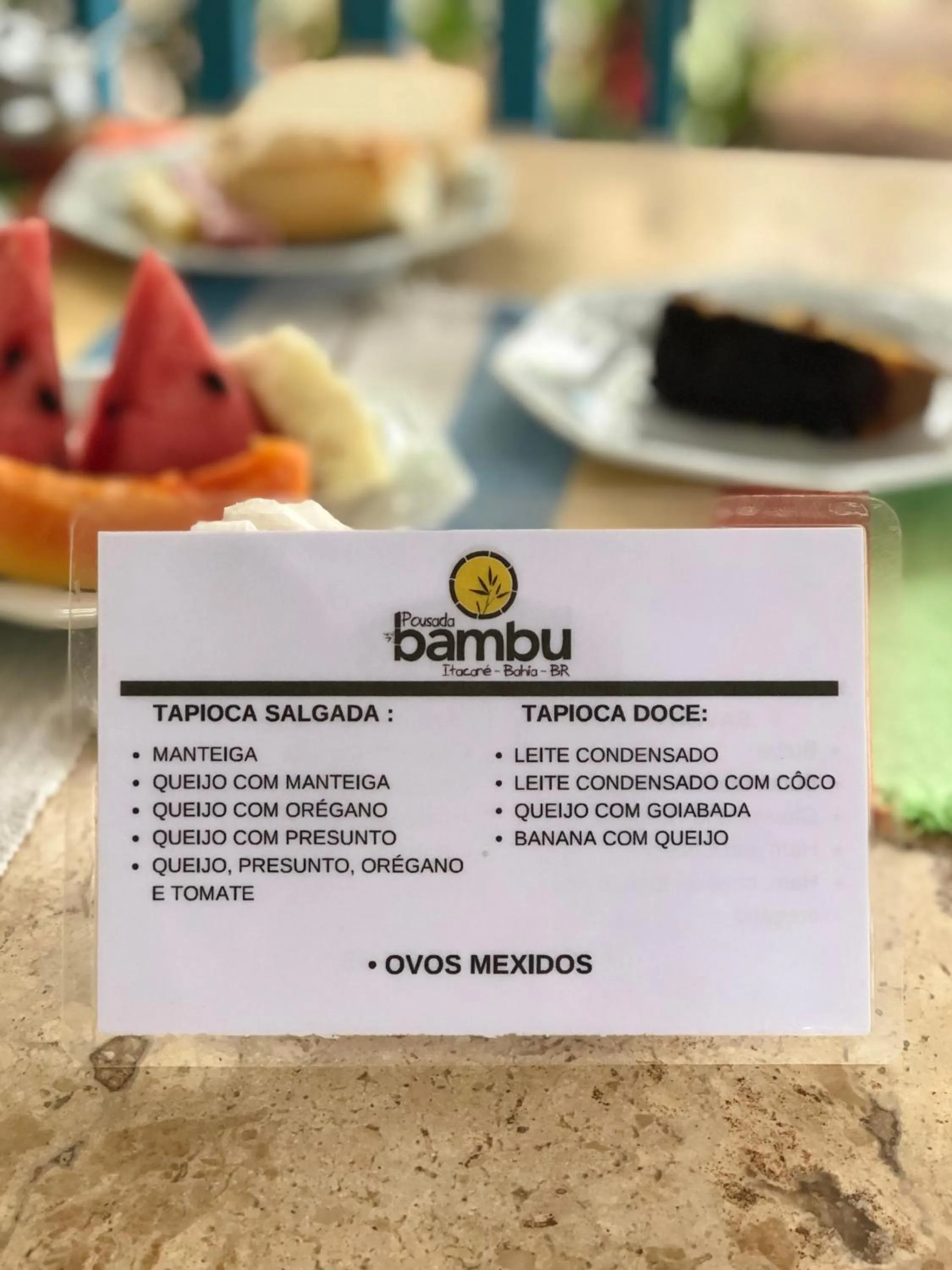 Breakfast in Pousada Bambu