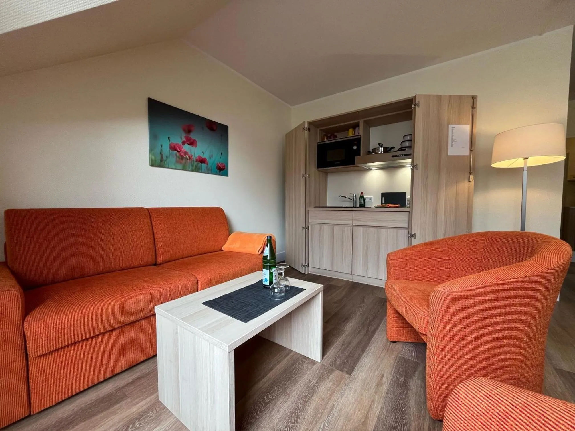 Kitchen or kitchenette in Hotel am Stadtpark