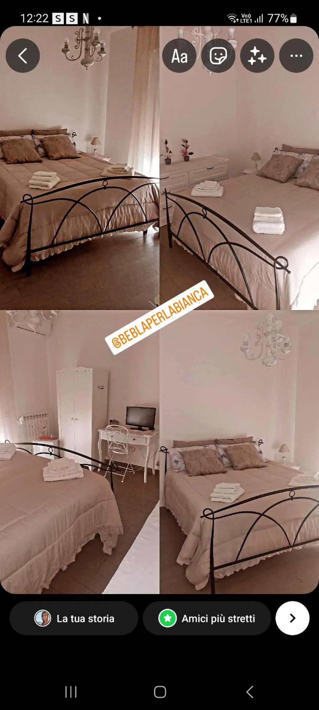 Bed in B&B La Perla Bianca