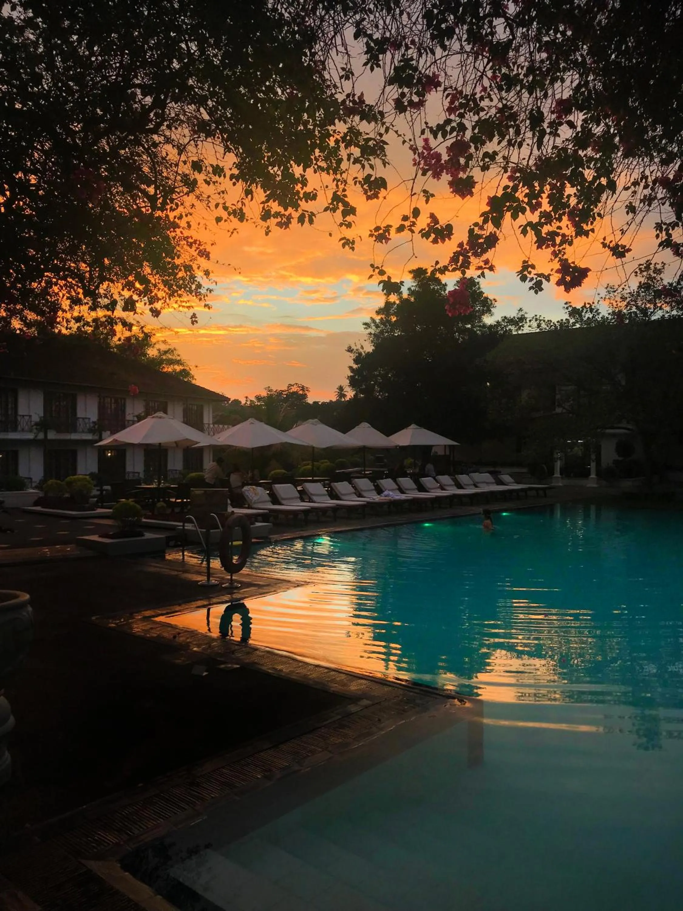 Sunset in Mahaweli Reach Hotel