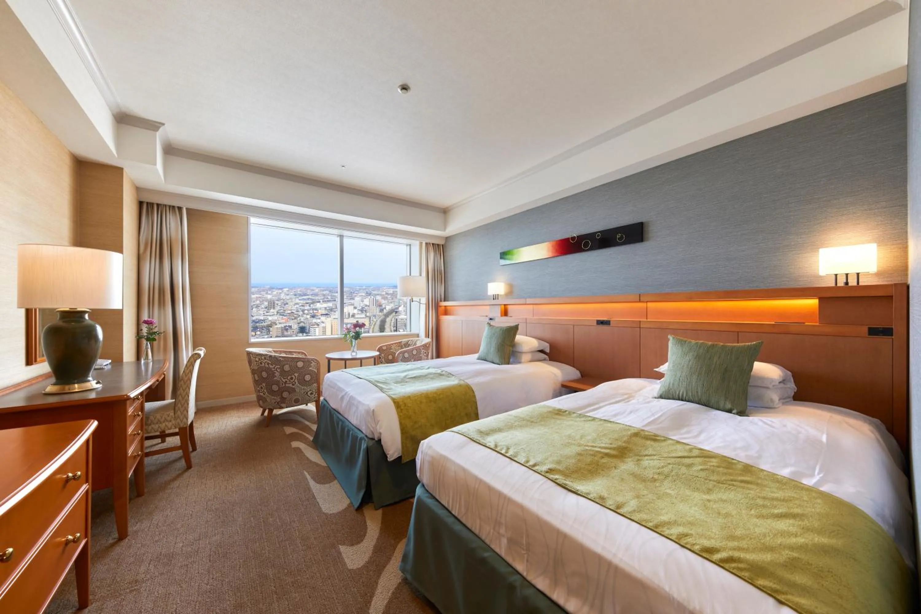 Photo of the whole room, Bed in Hotel Nikko Kanazawa