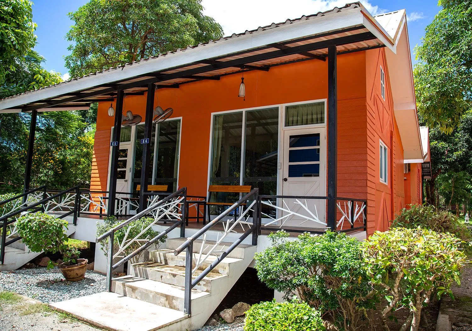 Garden view in Yoko River Kwai Resort