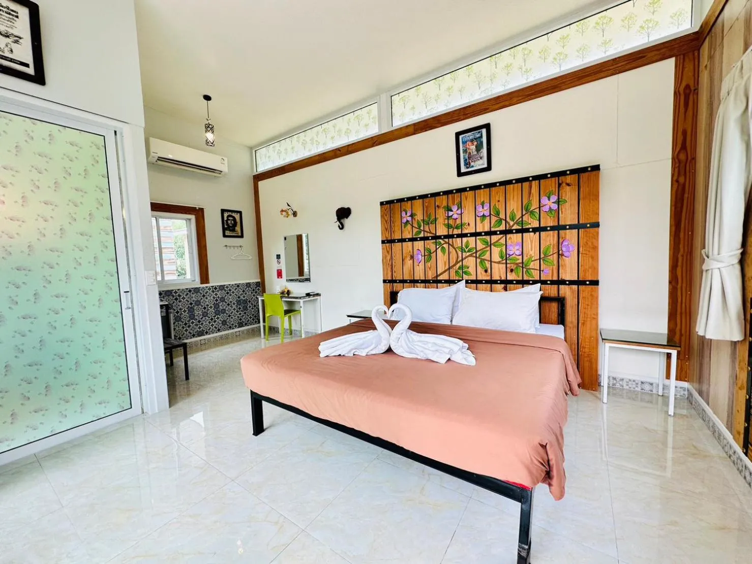 Bed in Yoko River Kwai Resort