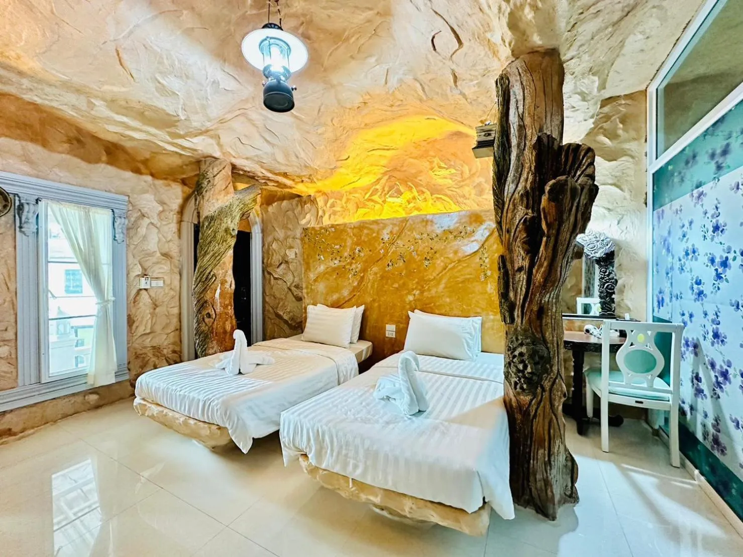 Bed in Yoko River Kwai Resort