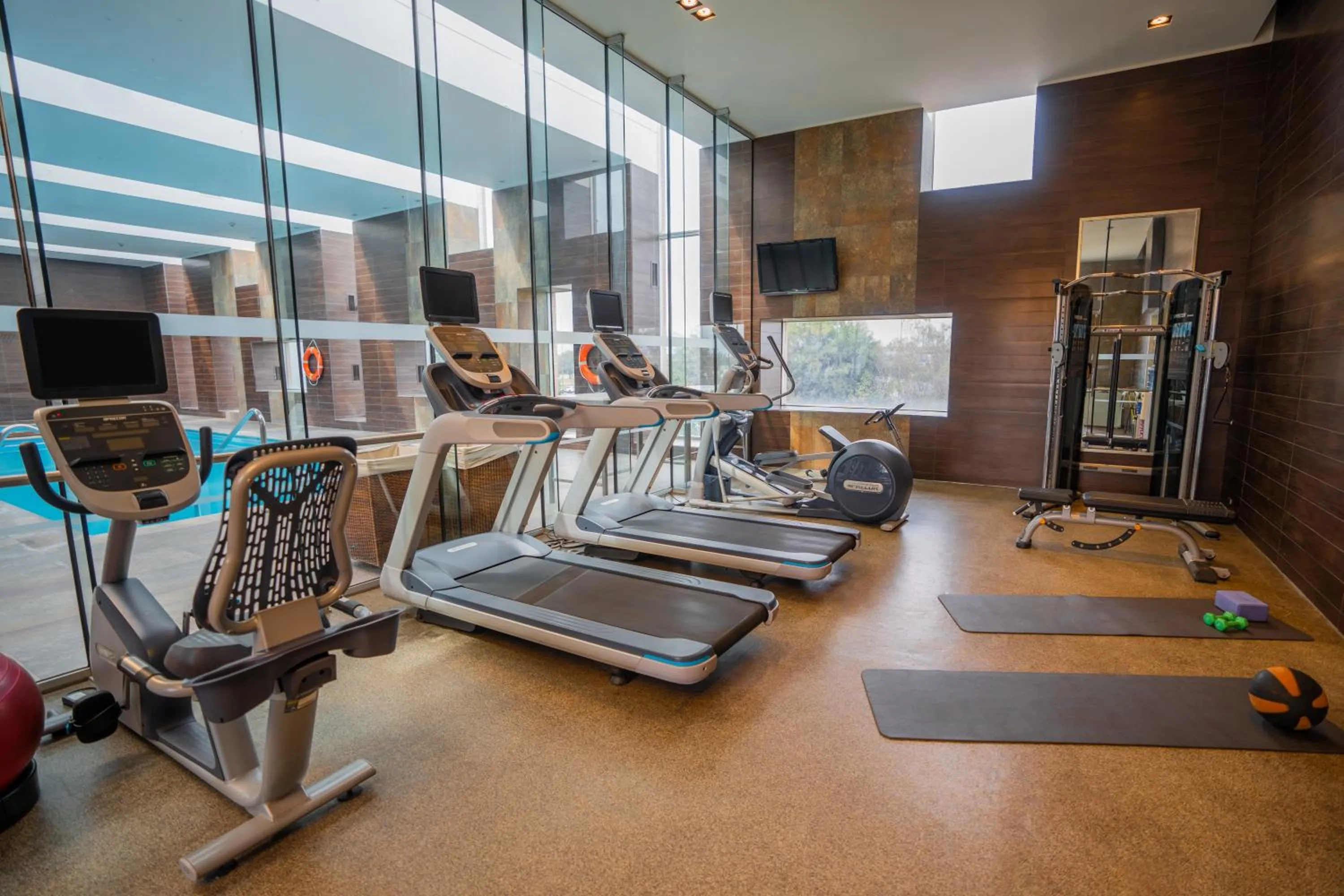 Fitness centre/facilities in Hilton Garden Inn Santiago Airport