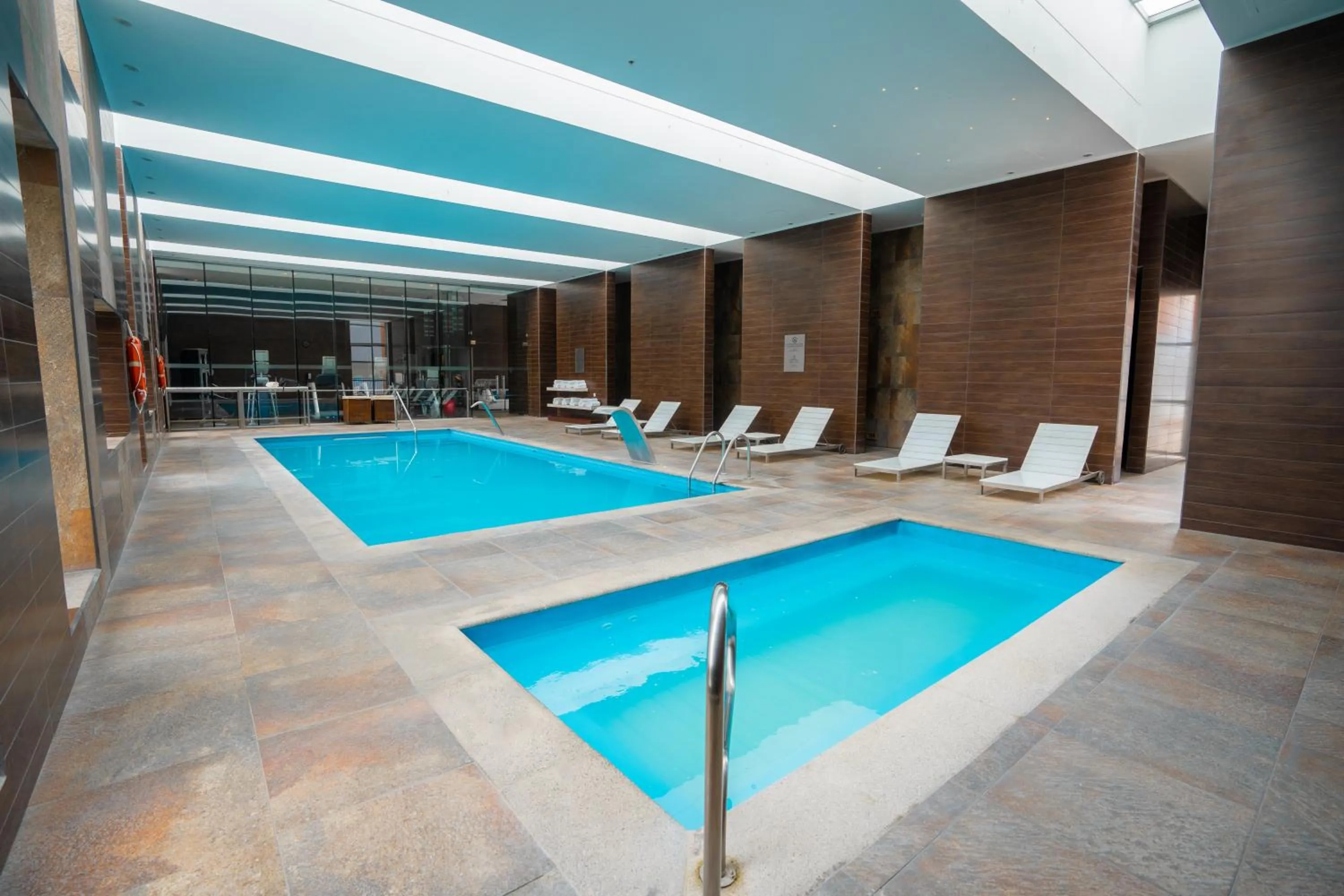 Pool view in Hilton Garden Inn Santiago Airport