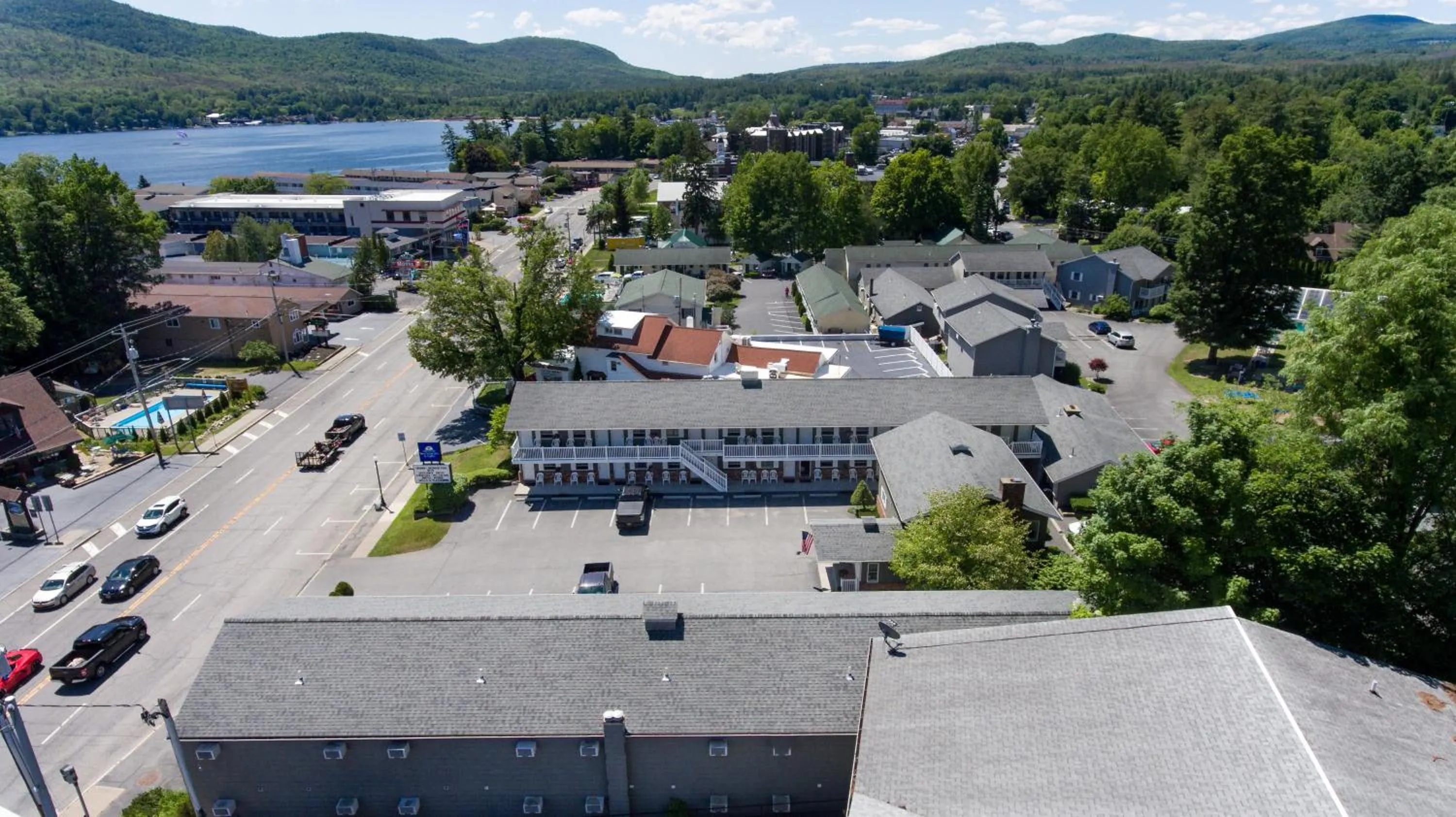 Property building in Americas Best Value Inn & Suites Lake George