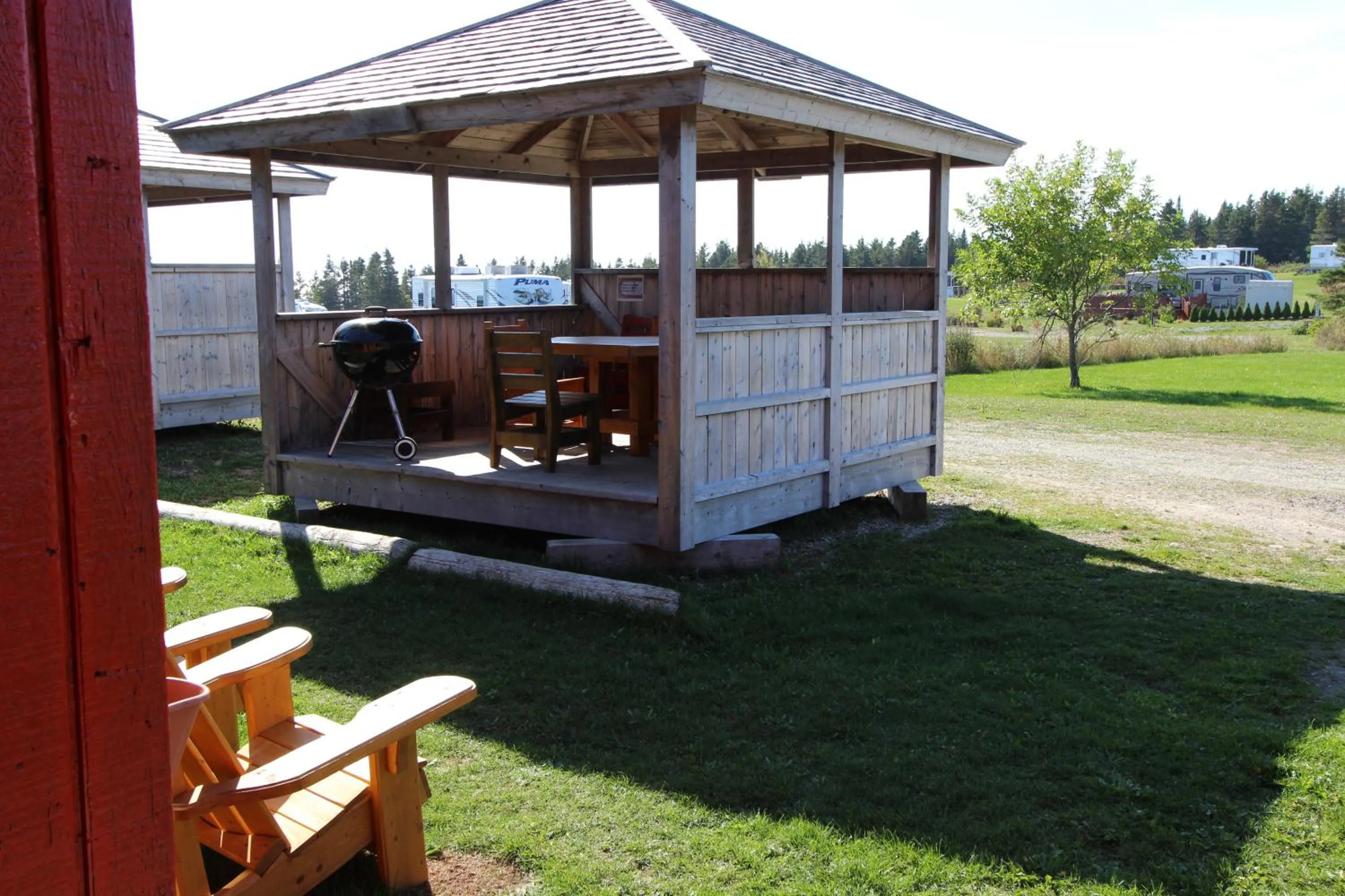 BBQ facilities in Chalets Nature Océan