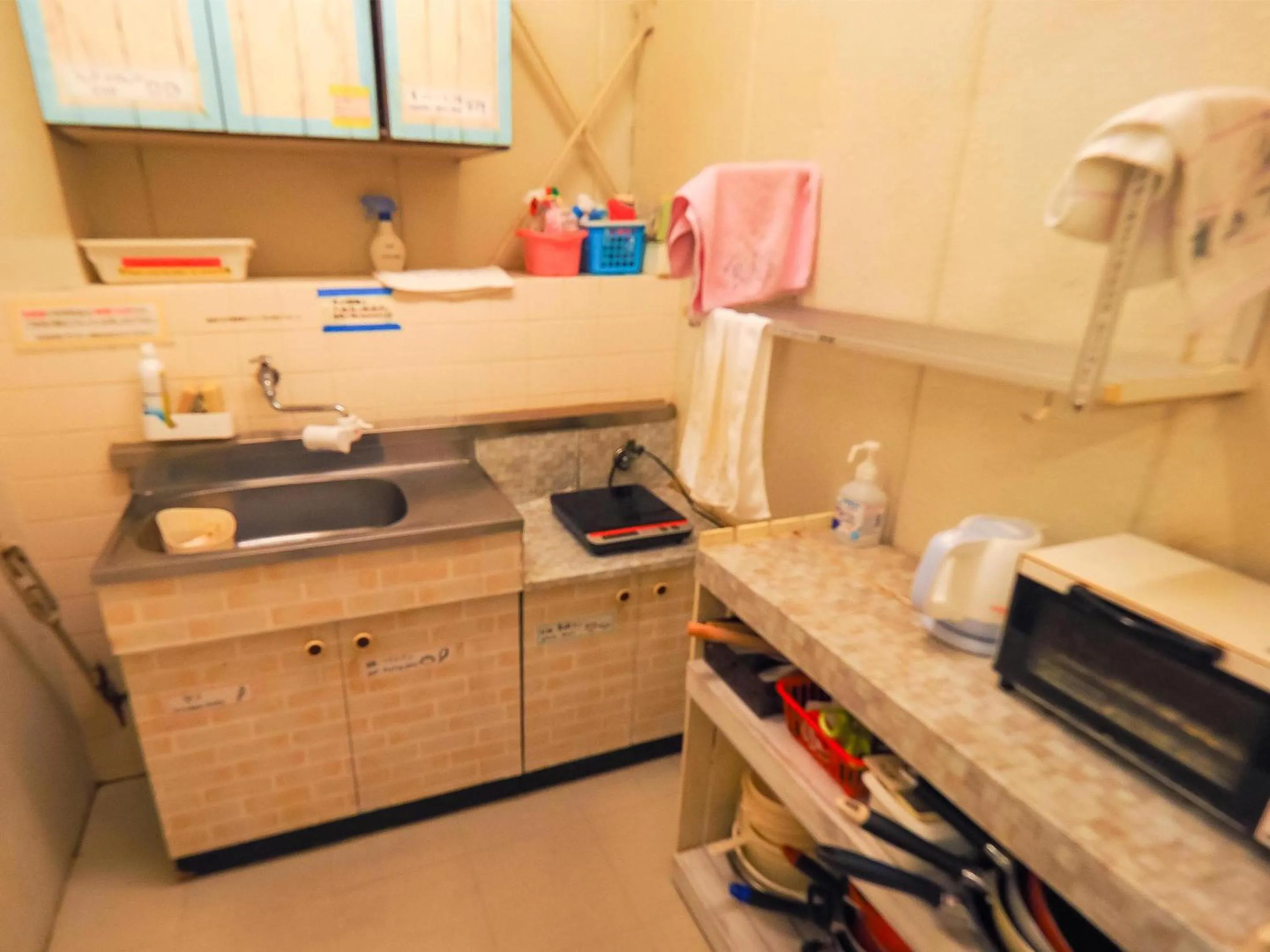 Kitchen or kitchenette in Guesthouse Churayado Ishigakijima