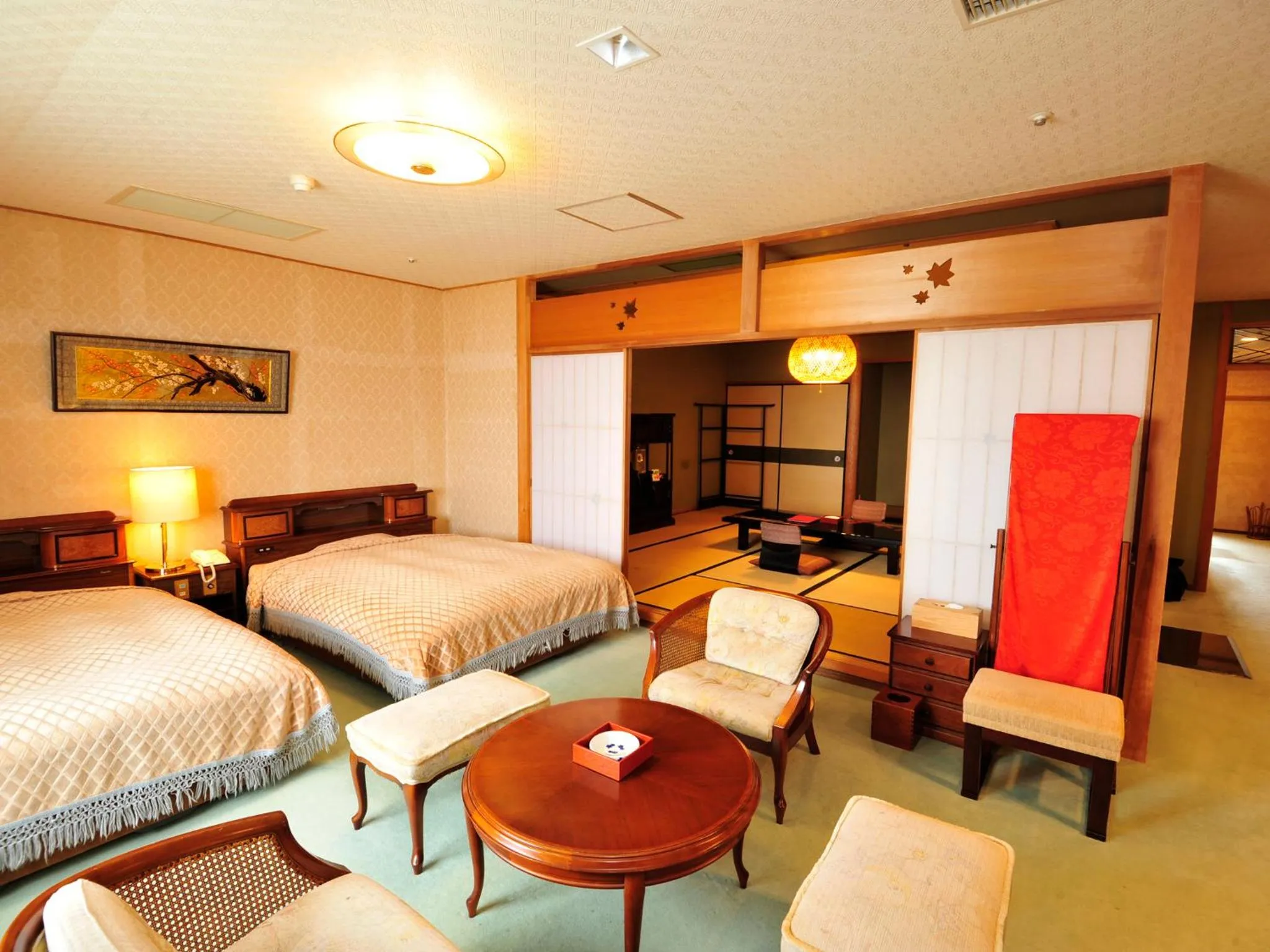 Living room, Bed in Nisshokan Bettei Koyotei