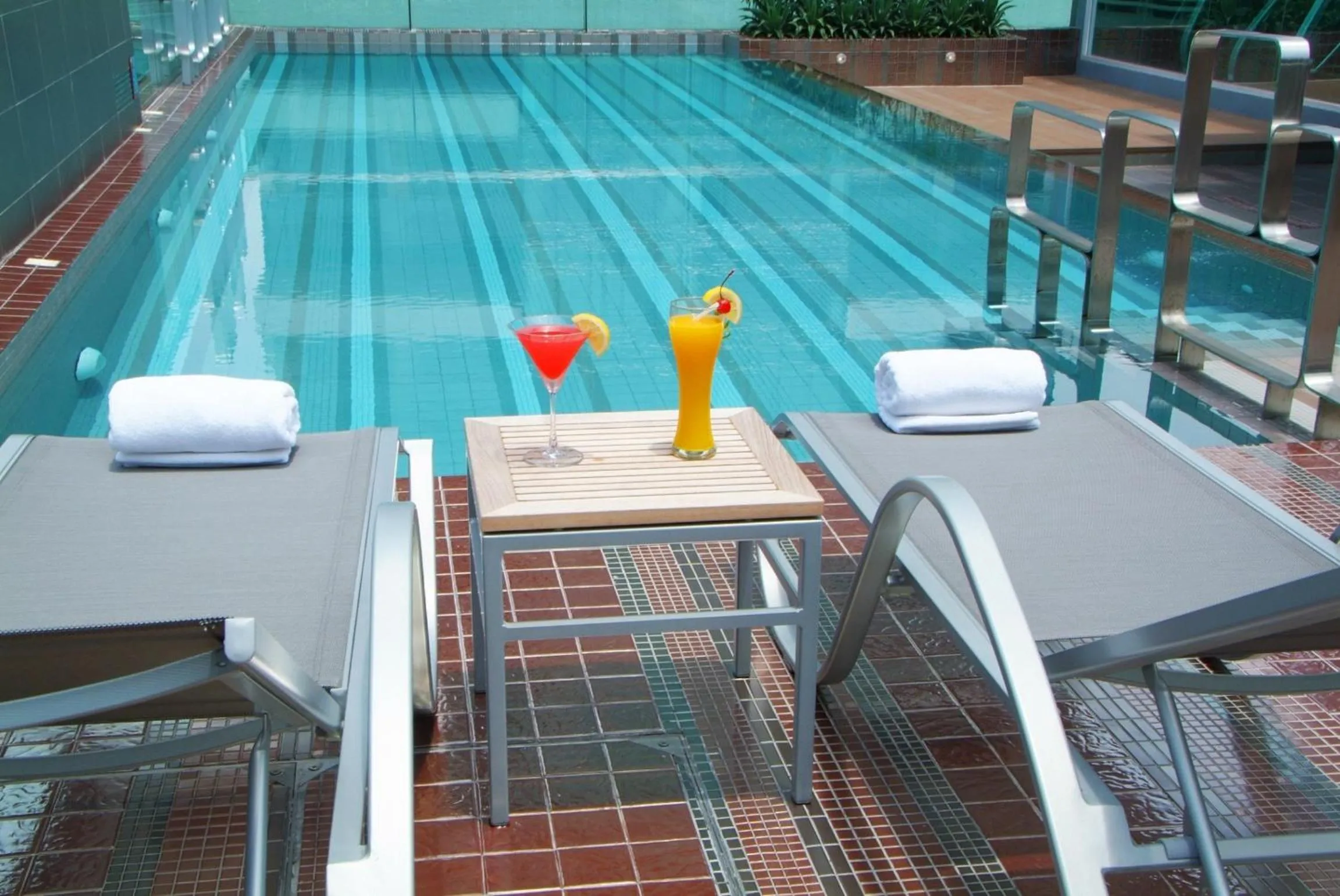 Pool view in Amora NeoLuxe Suites Hotel