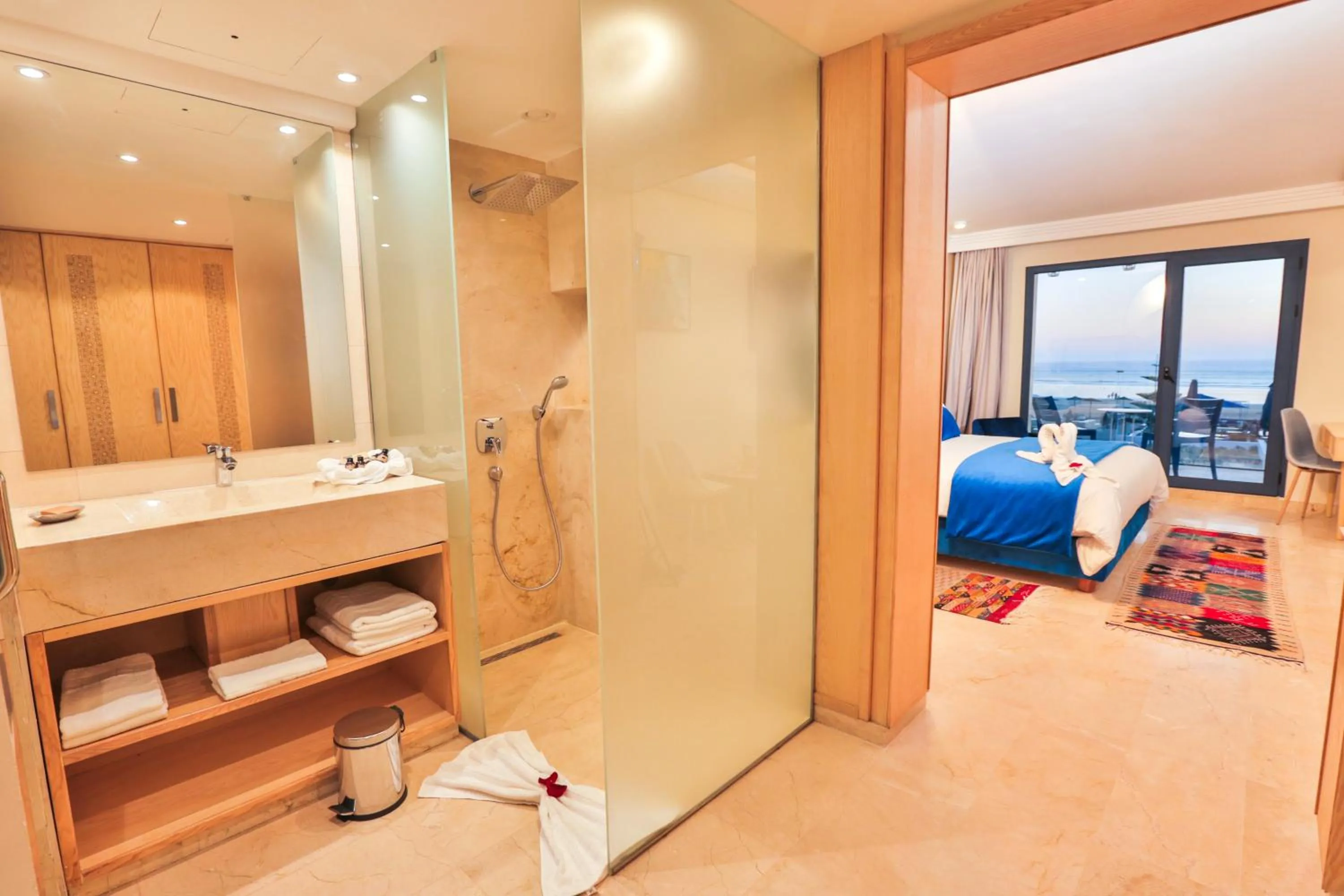 Bed in Hotel Cote ocean Mogador